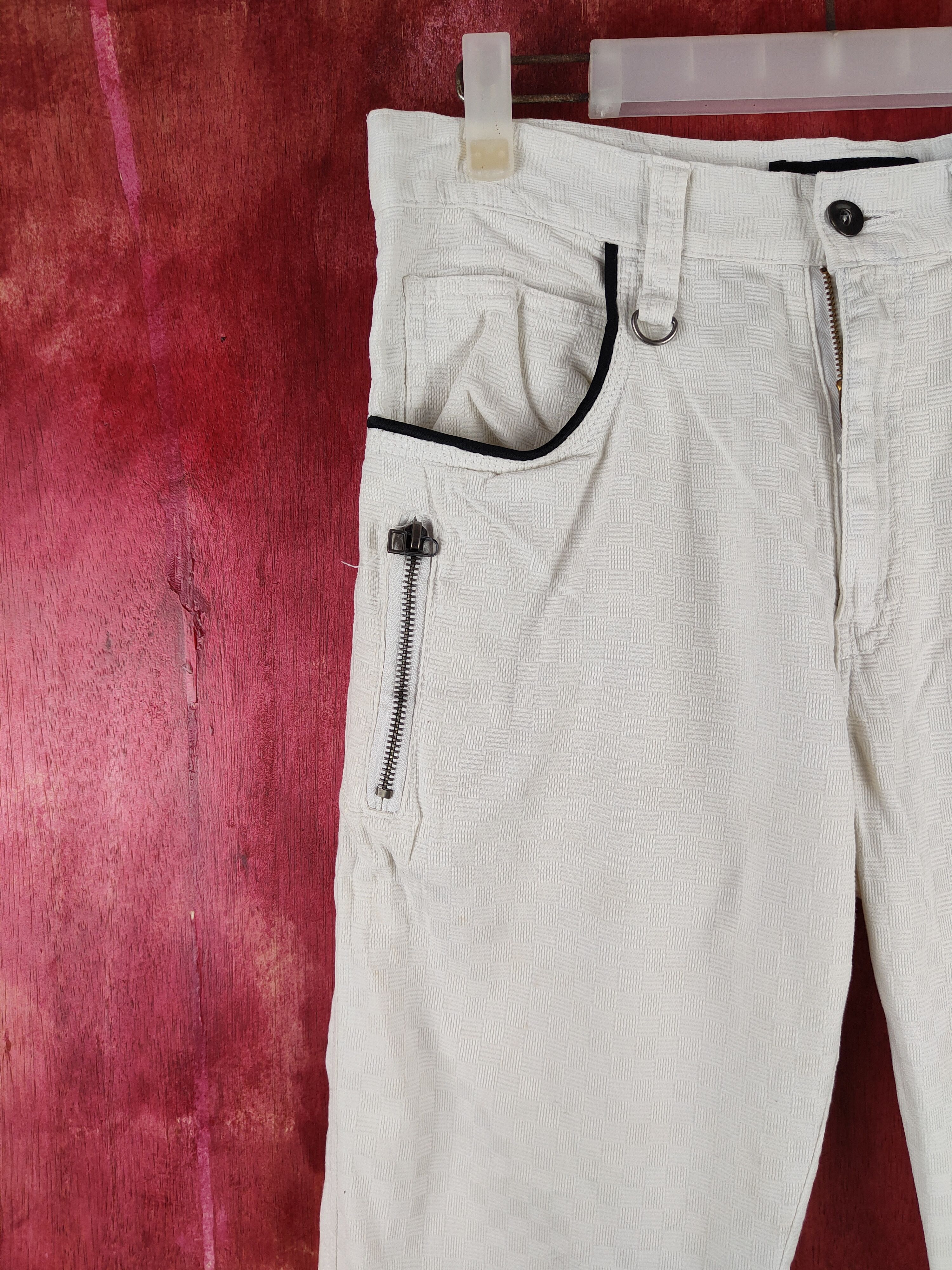 Japanese Brand × Seditionaries Root Three Style checkered White Casual Pants #S1109 Size 30" / US 8 / IT 44 - 3 Thumbnail
