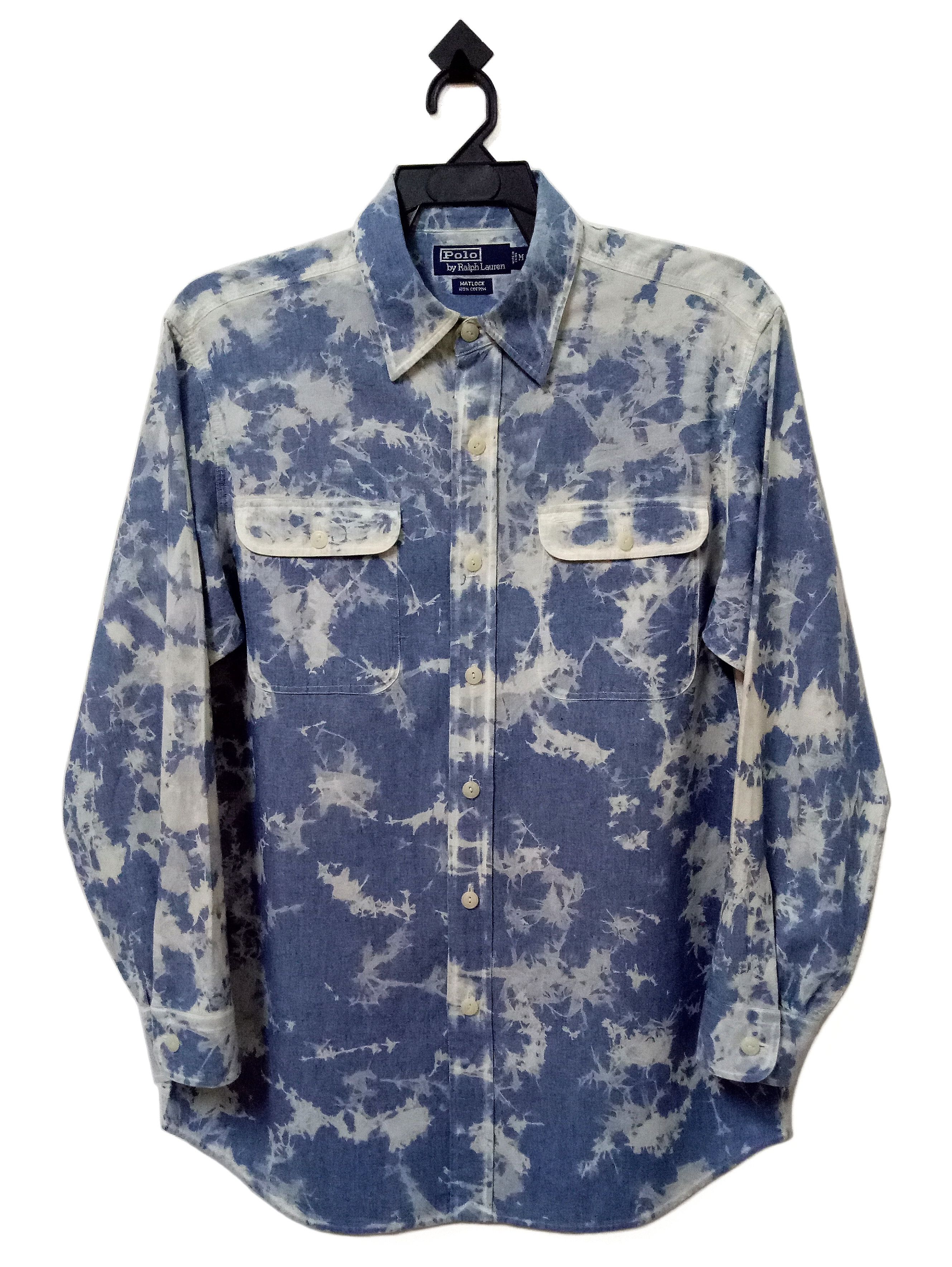 Polo Ralph Lauren 🔥🔥🔥Polo Ralph Lauren Cloud Motive Matlock Acid Wash Shirt Size US M / EU 48-50 / 2 - 2 Thumbnail