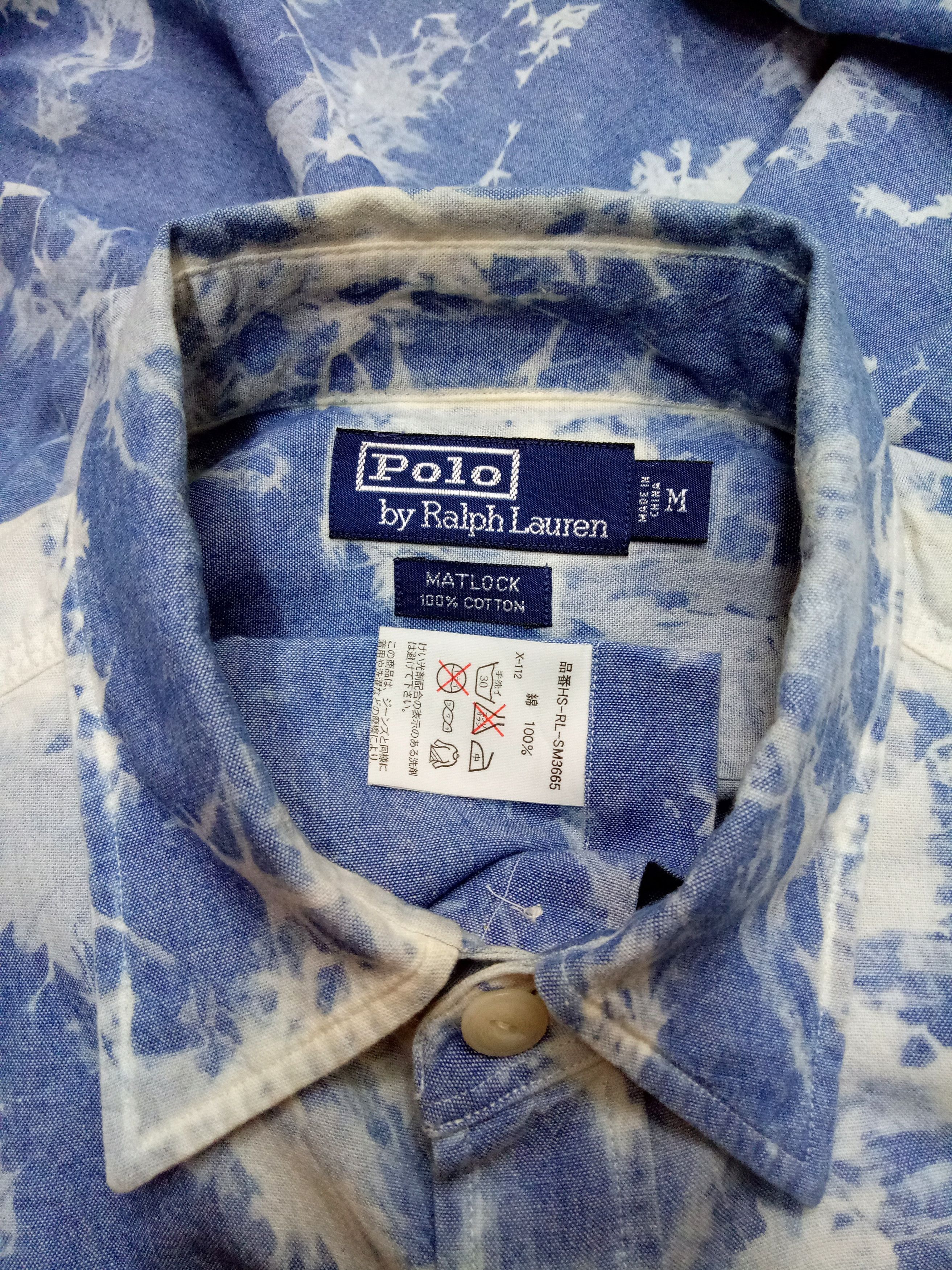Polo Ralph Lauren 🔥🔥🔥Polo Ralph Lauren Cloud Motive Matlock Acid Wash Shirt Size US M / EU 48-50 / 2 - 6 Thumbnail