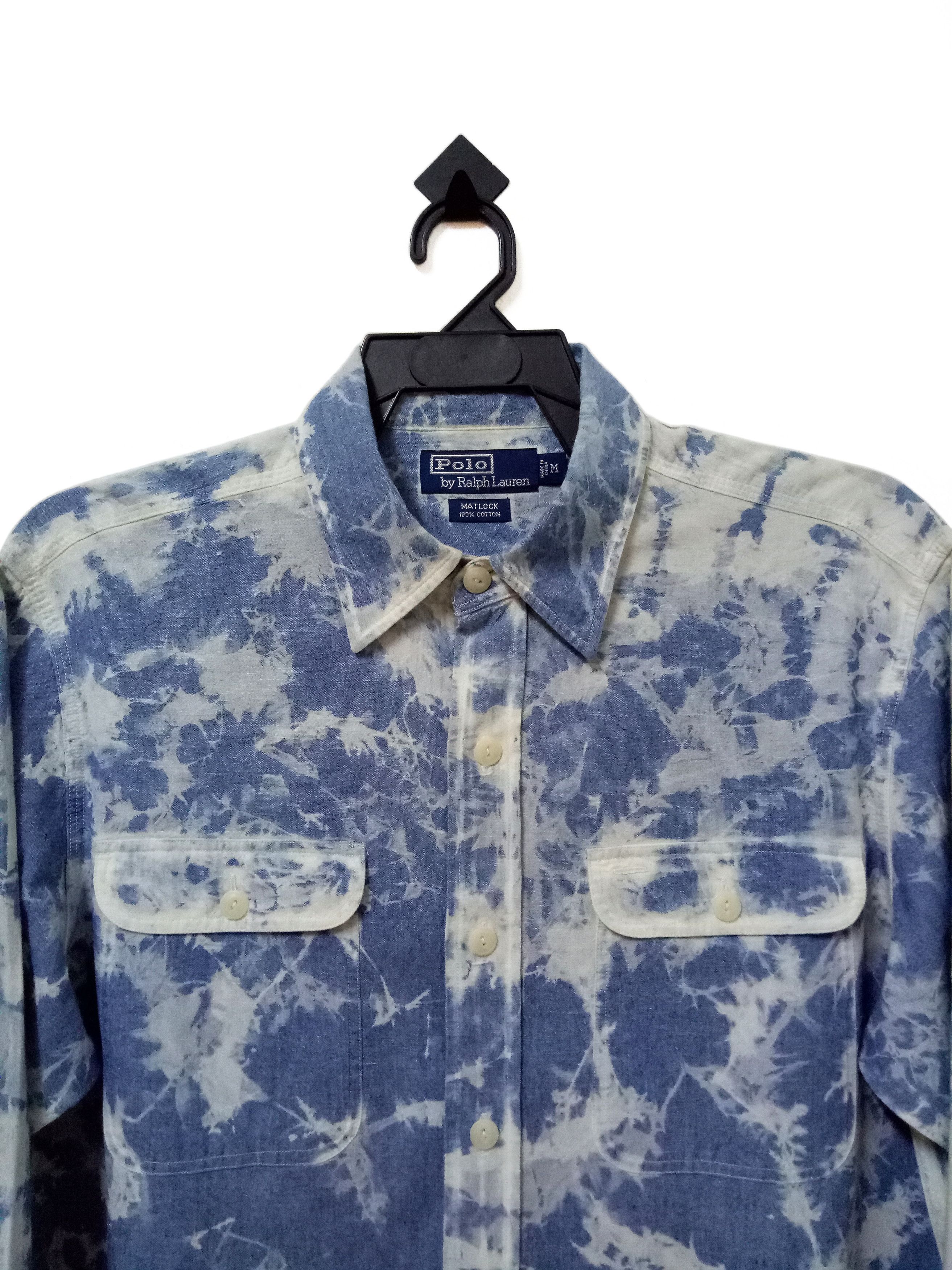 Polo Ralph Lauren 🔥🔥🔥Polo Ralph Lauren Cloud Motive Matlock Acid Wash Shirt Size US M / EU 48-50 / 2 - 4 Thumbnail