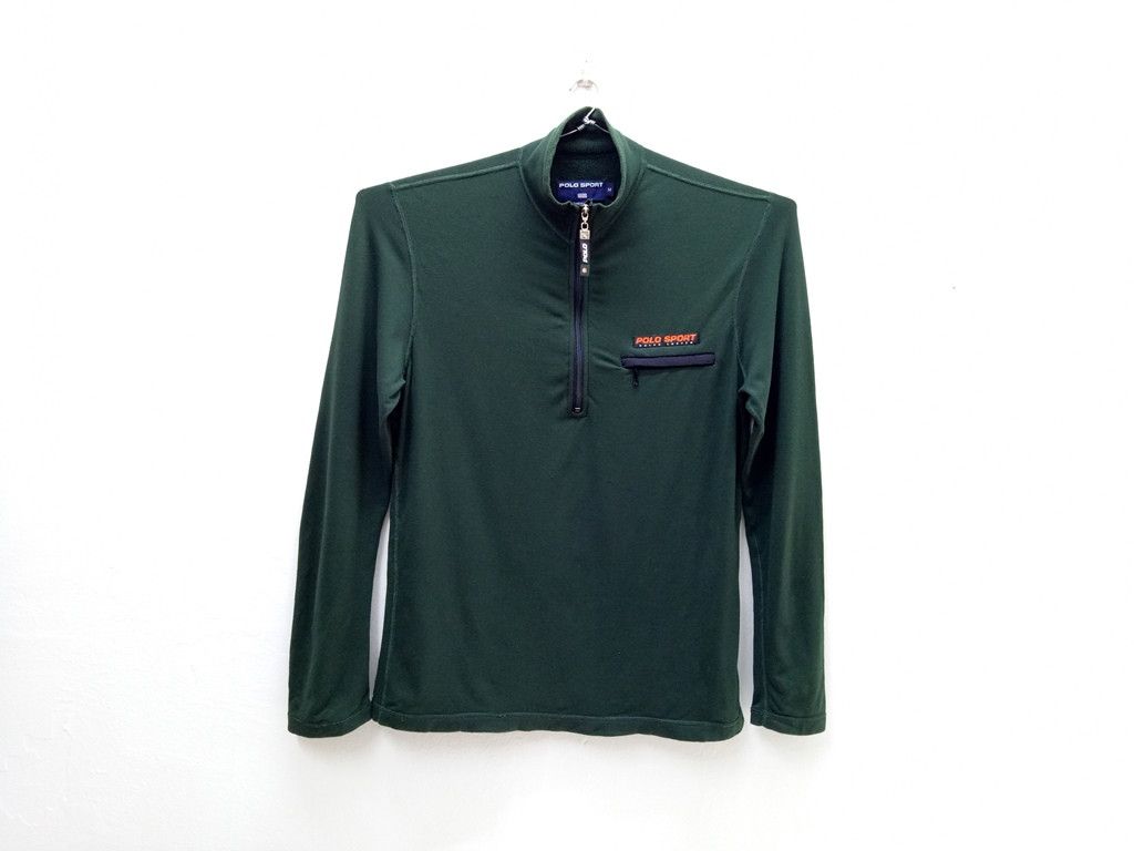 Polo Ralph Lauren 🔥Polo Sport Made in USA Fleece Half Zip Up Jacket Rare Size US M / EU 48-50 / 2 - 1 Thumbnail