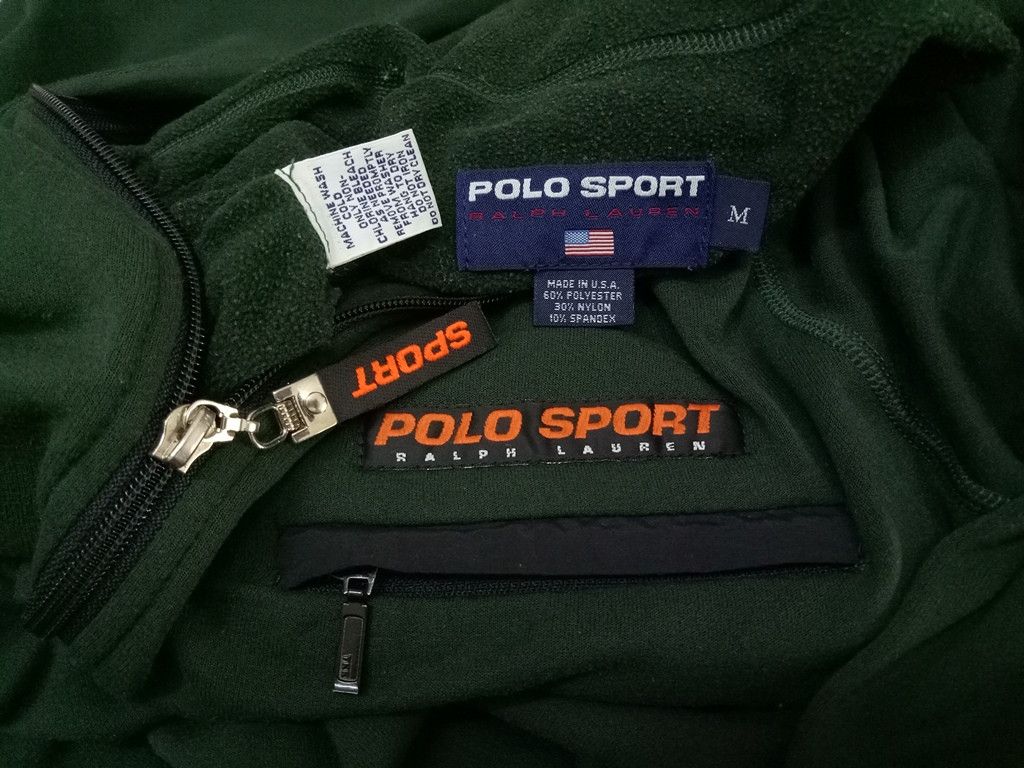 Polo Ralph Lauren 🔥Polo Sport Made in USA Fleece Half Zip Up Jacket Rare Size US M / EU 48-50 / 2 - 5 Thumbnail