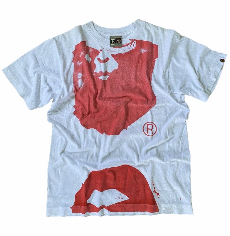 image of Og Bape Handprinted Tee Bapexclusive in White, Men's (Size Medium)