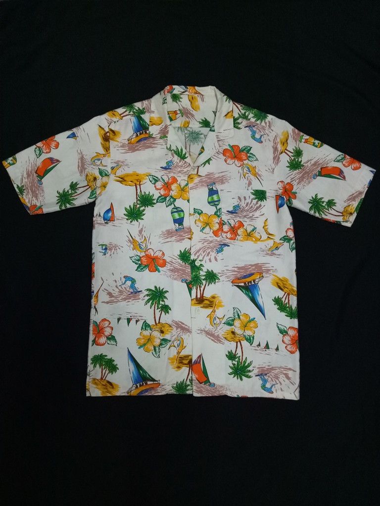 Vintage 🔥🔥🔥Vintage Colourfull Hawaiian Beach Button Up Shirts Size US M / EU 48-50 / 2 - 1 Thumbnail