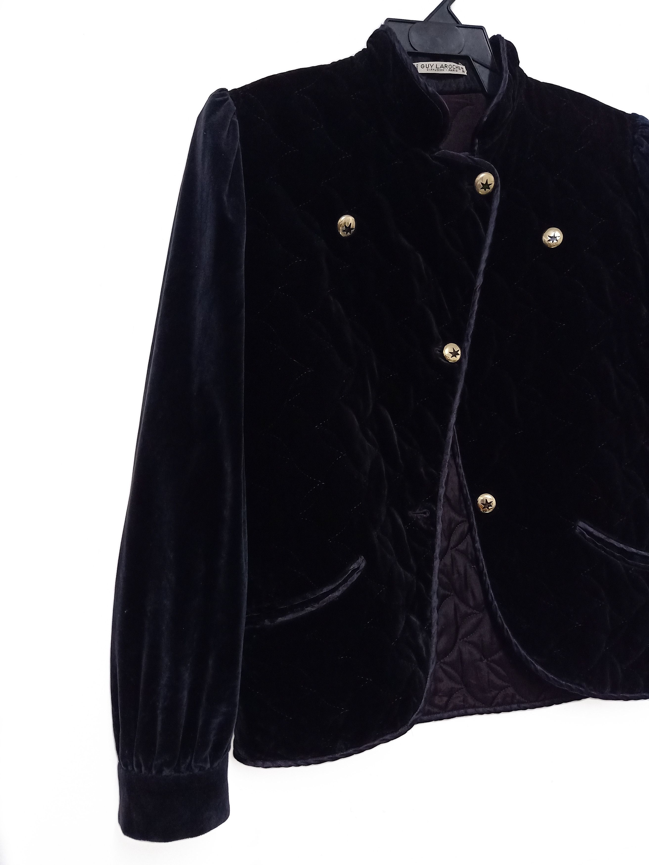 Guy Laroche 🔥Guy Laroche Vintage Made in France Velvet Quilted Jacket Size US M / EU 48-50 / 2 - 3 Thumbnail