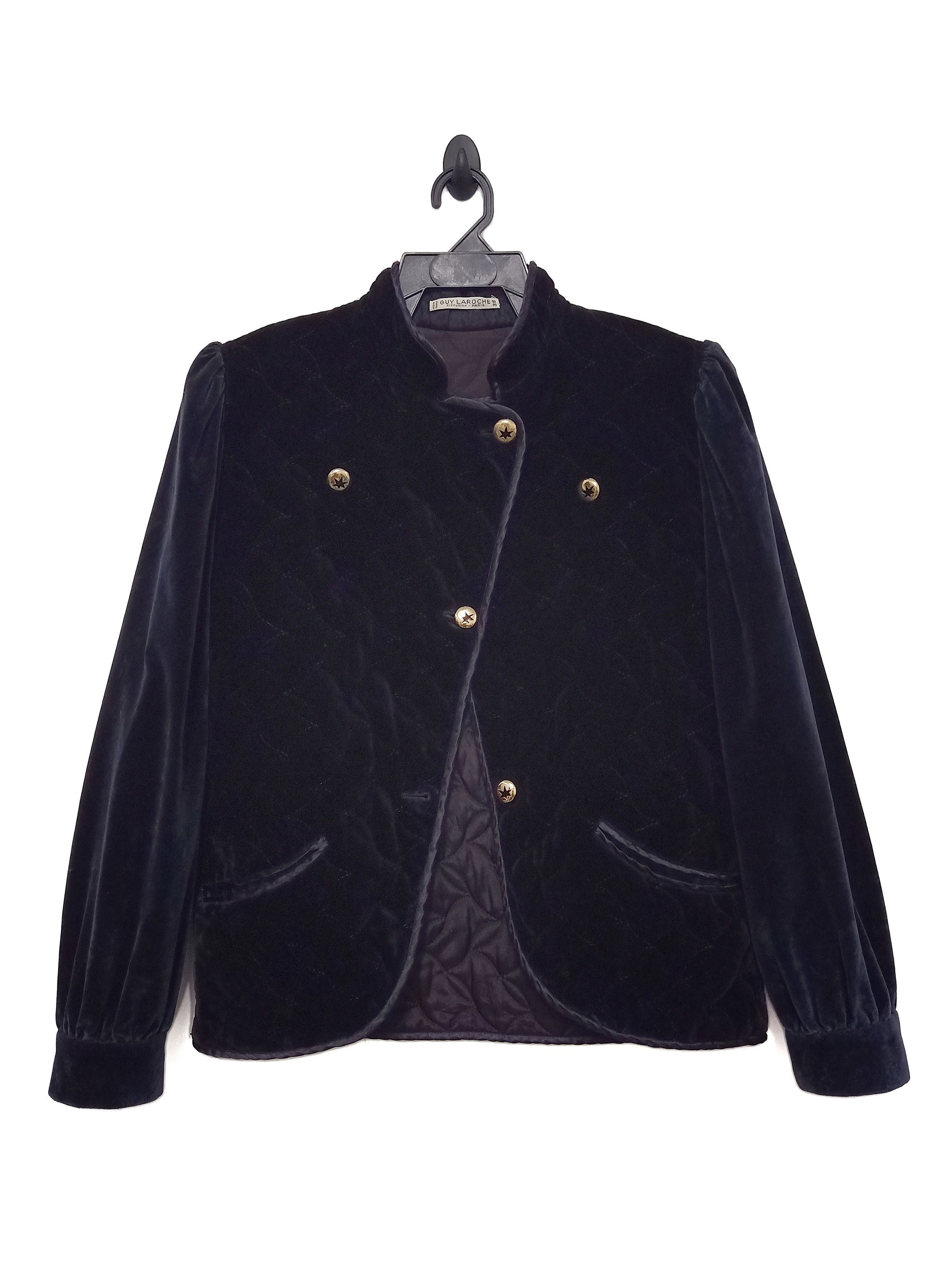 Guy Laroche 🔥Guy Laroche Vintage Made in France Velvet Quilted Jacket Size US M / EU 48-50 / 2 - 1 Thumbnail