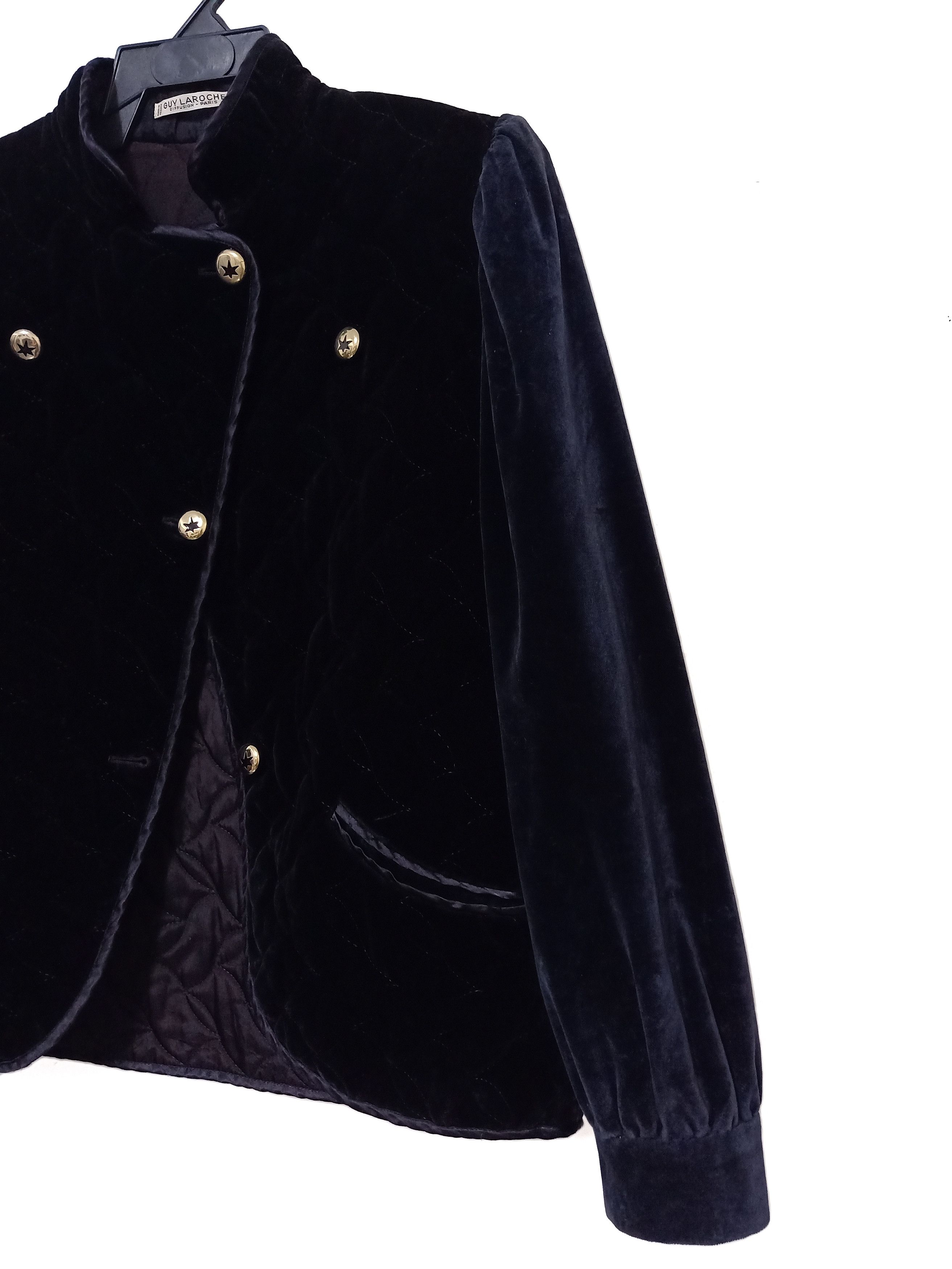Guy Laroche 🔥Guy Laroche Vintage Made in France Velvet Quilted Jacket Size US M / EU 48-50 / 2 - 2 Thumbnail