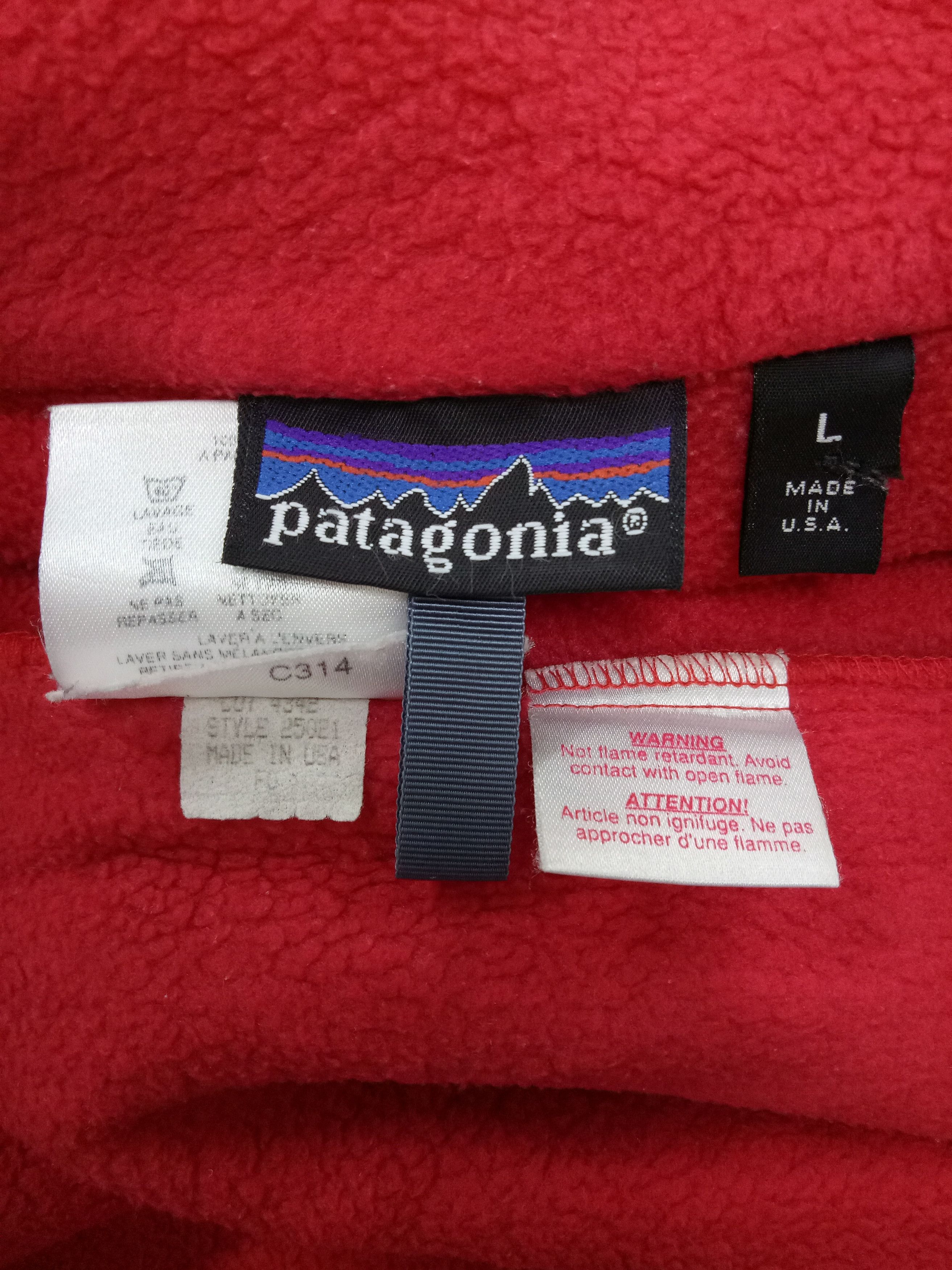 Patagonia 🔥🔥🔥Vintage Patagonia Deep Pile Retro X Fleece RED Jacket Size US L / EU 52-54 / 3 - 12 Thumbnail