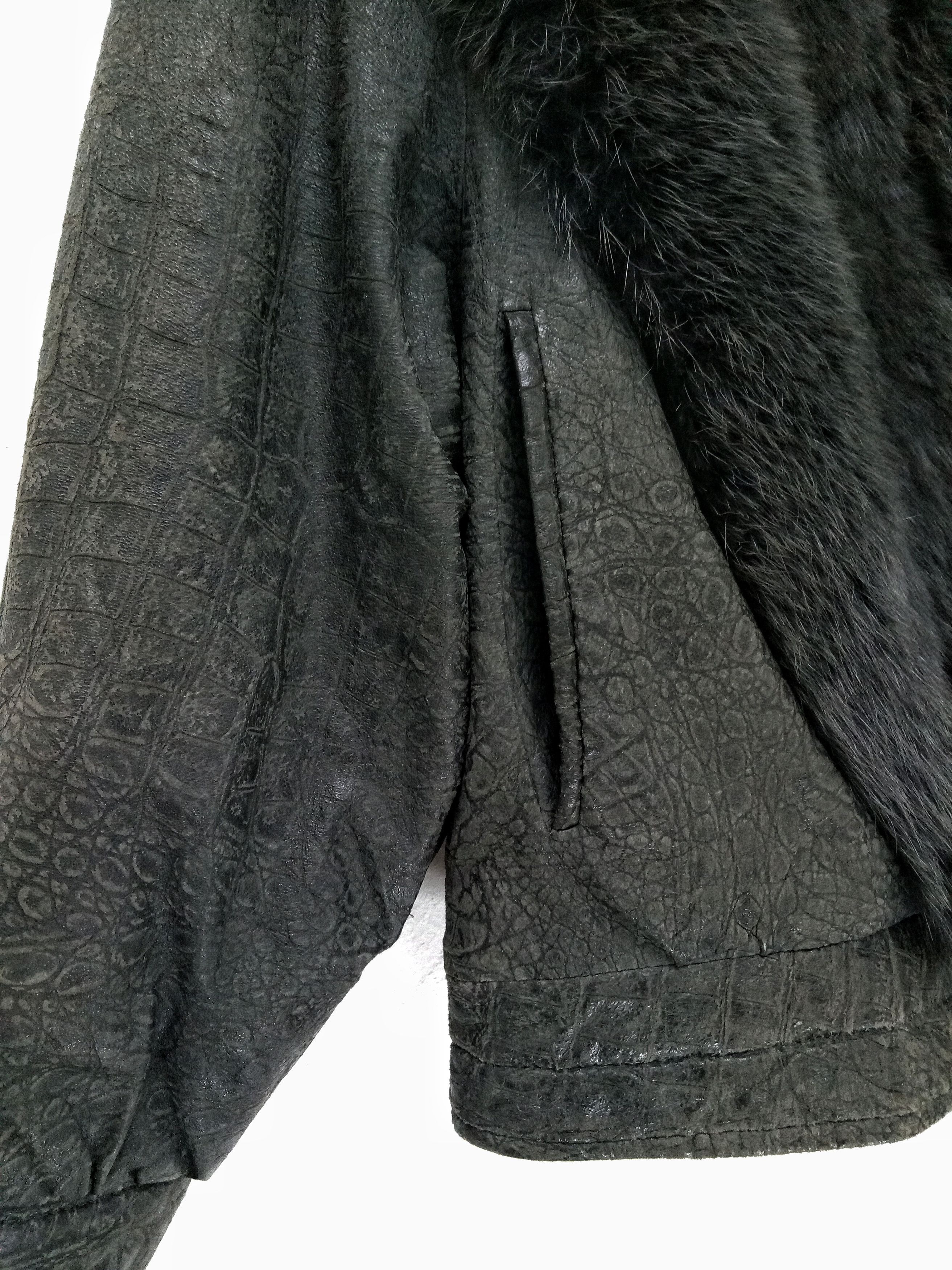 Other 🔥🔥🔥Exotic Genuine Leather Jacket With Fur Rare Design Size US M / EU 48-50 / 2 - 6 Thumbnail
