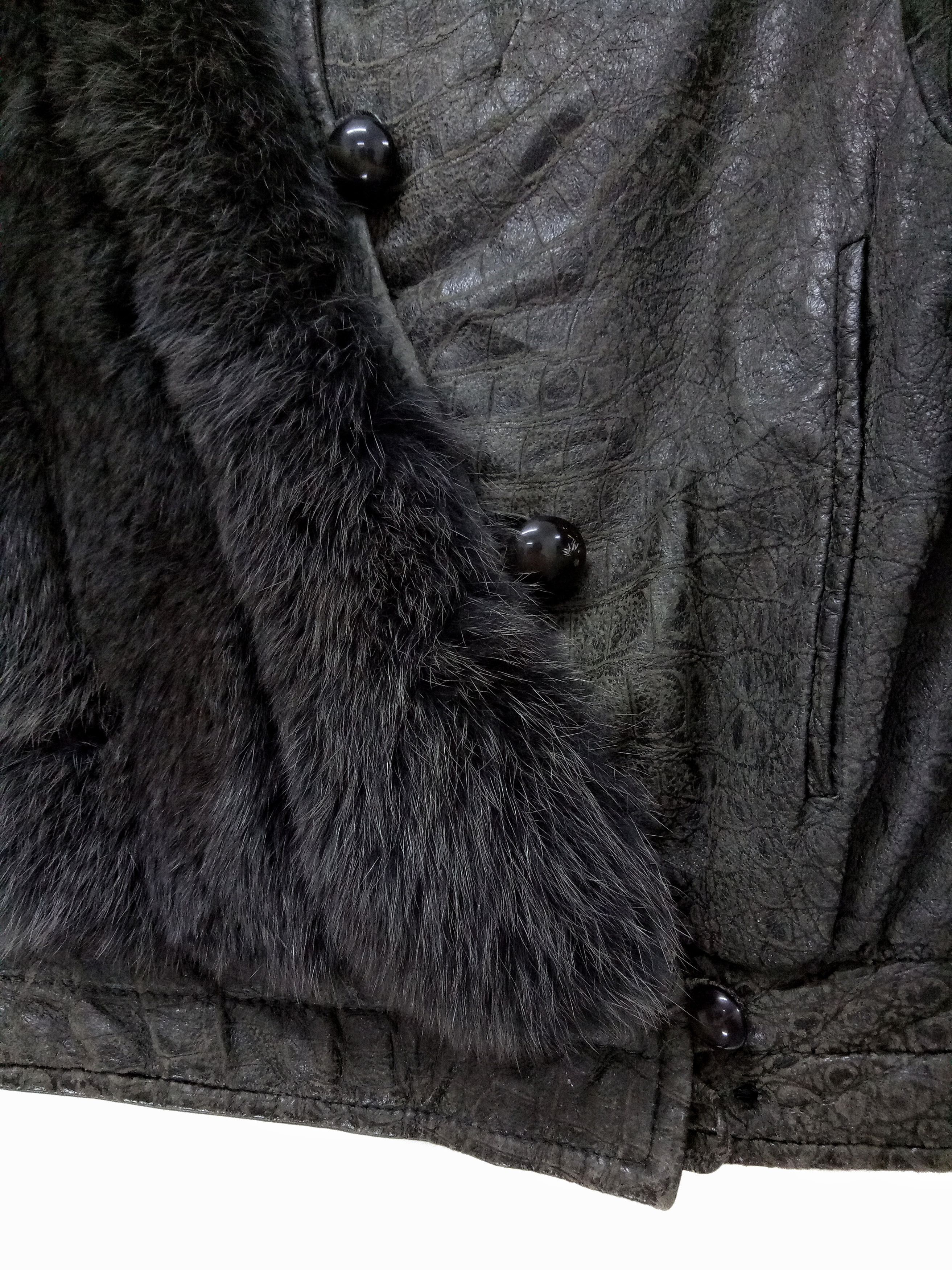 Other 🔥🔥🔥Exotic Genuine Leather Jacket With Fur Rare Design Size US M / EU 48-50 / 2 - 8 Thumbnail