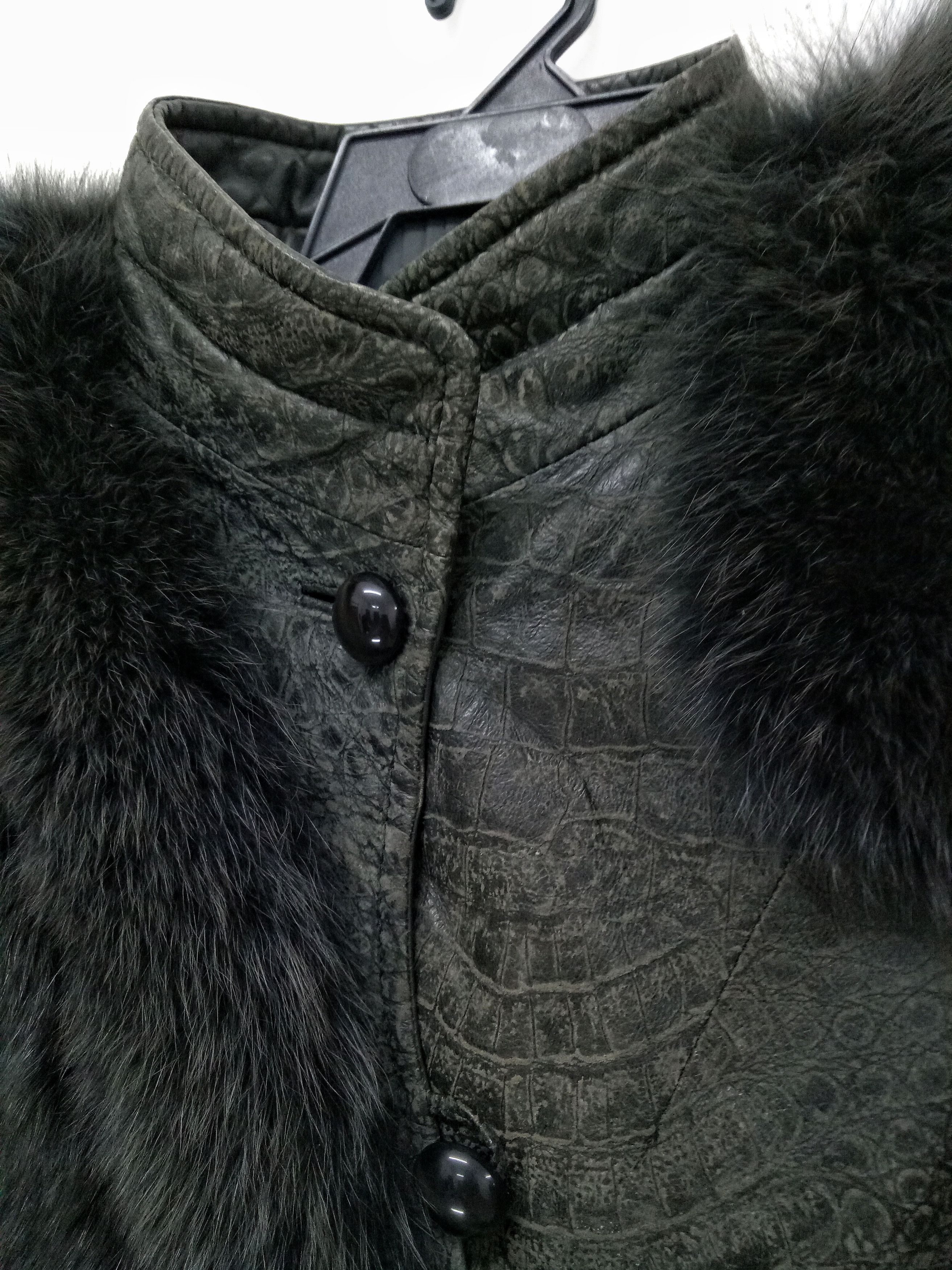 Other 🔥🔥🔥Exotic Genuine Leather Jacket With Fur Rare Design Size US M / EU 48-50 / 2 - 7 Thumbnail