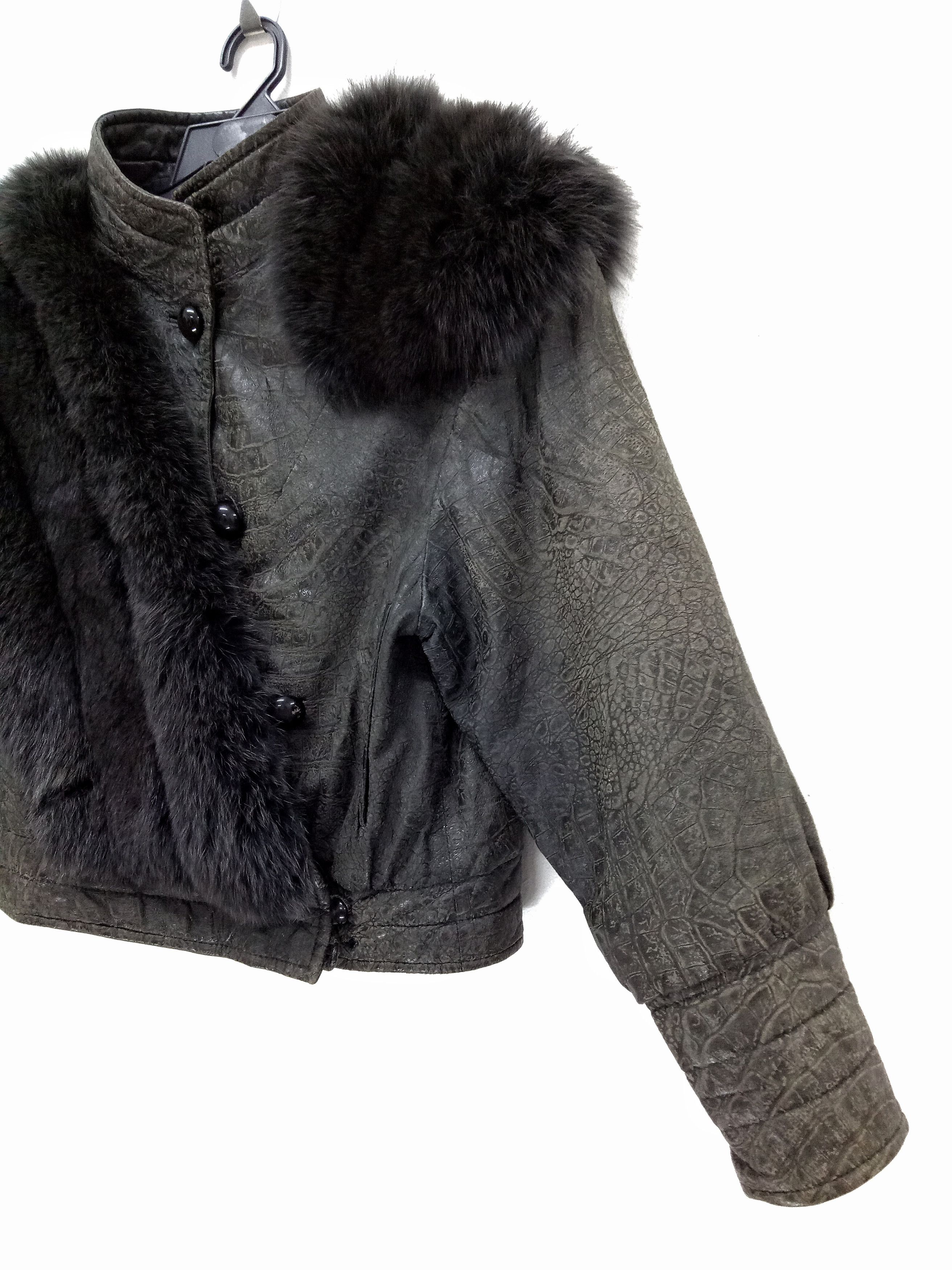 Other 🔥🔥🔥Exotic Genuine Leather Jacket With Fur Rare Design Size US M / EU 48-50 / 2 - 3 Thumbnail