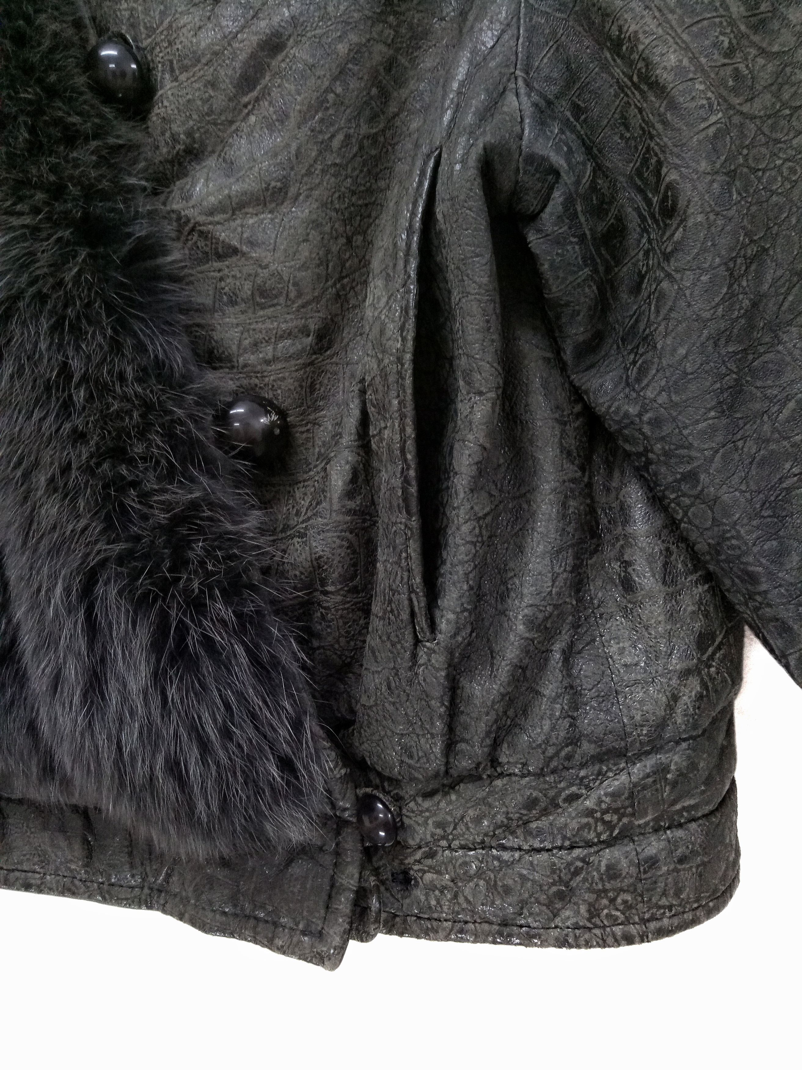 Other 🔥🔥🔥Exotic Genuine Leather Jacket With Fur Rare Design Size US M / EU 48-50 / 2 - 4 Thumbnail