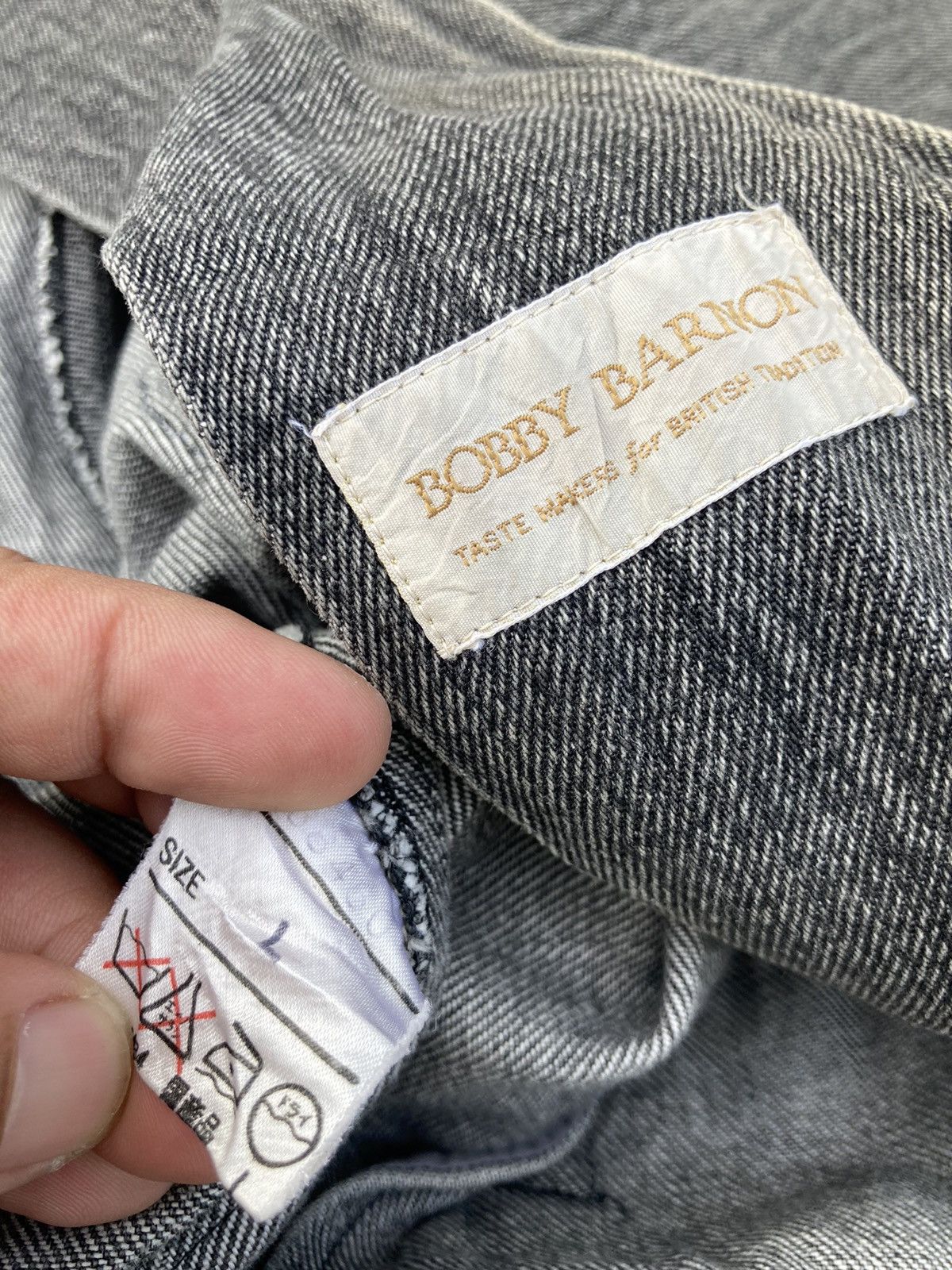 Japanese Brand BOBBY BARNON DENIM BOMBER JACKET Size US L / EU 52-54 / 3 - 9 Thumbnail