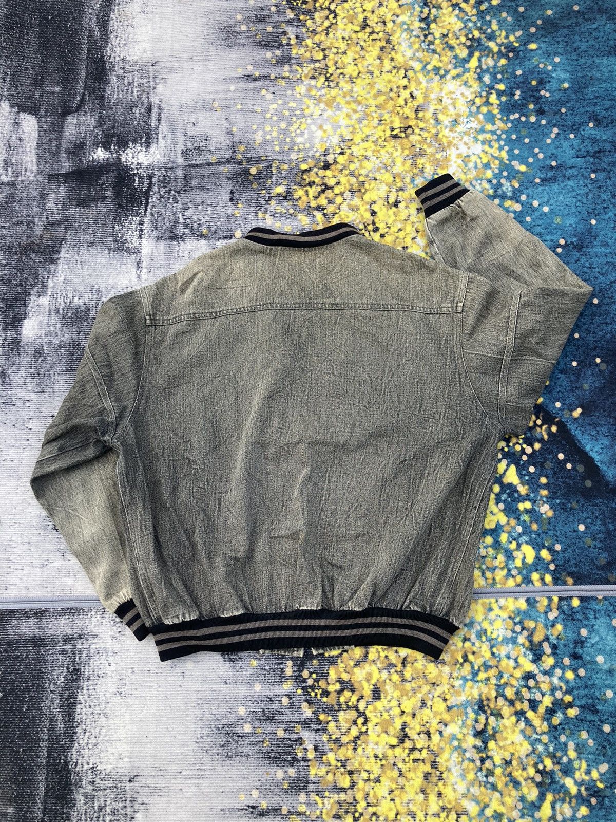 Japanese Brand BOBBY BARNON DENIM BOMBER JACKET Size US L / EU 52-54 / 3 - 3 Thumbnail