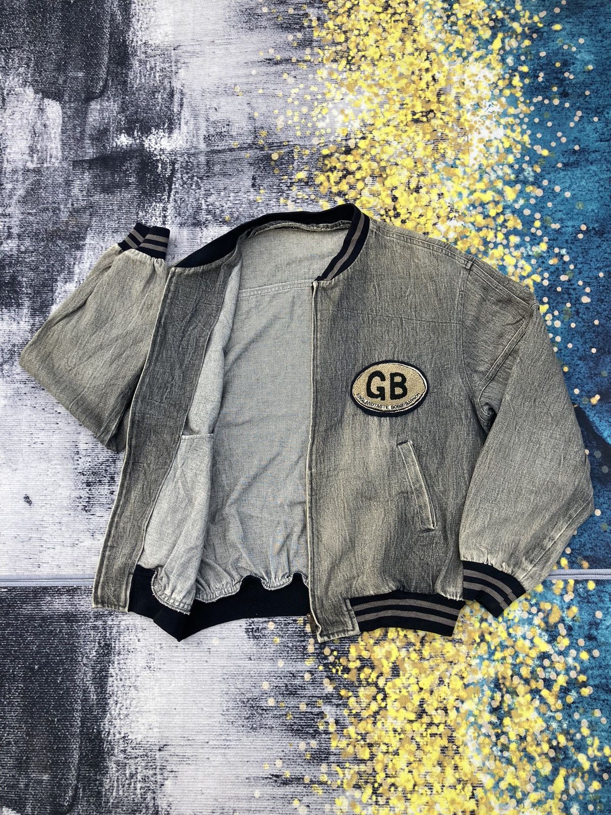 Japanese Brand BOBBY BARNON DENIM BOMBER JACKET Size US L / EU 52-54 / 3 - 2 Thumbnail