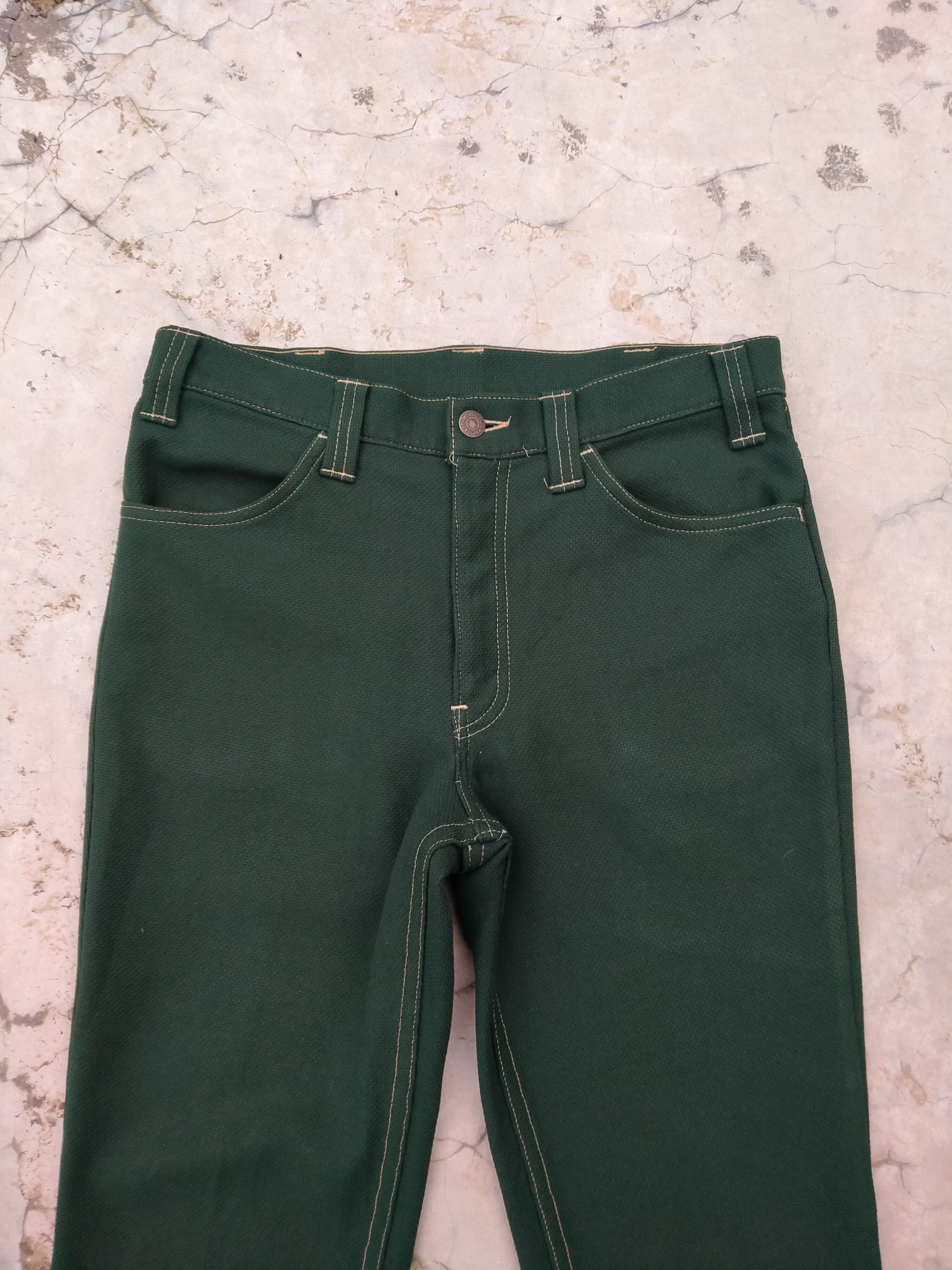 Levi's Vtg 70s Levi’s Sta-Prest Flare Bootcut Talon 42 White Tab Size US 30 / EU 46 - 4 Thumbnail