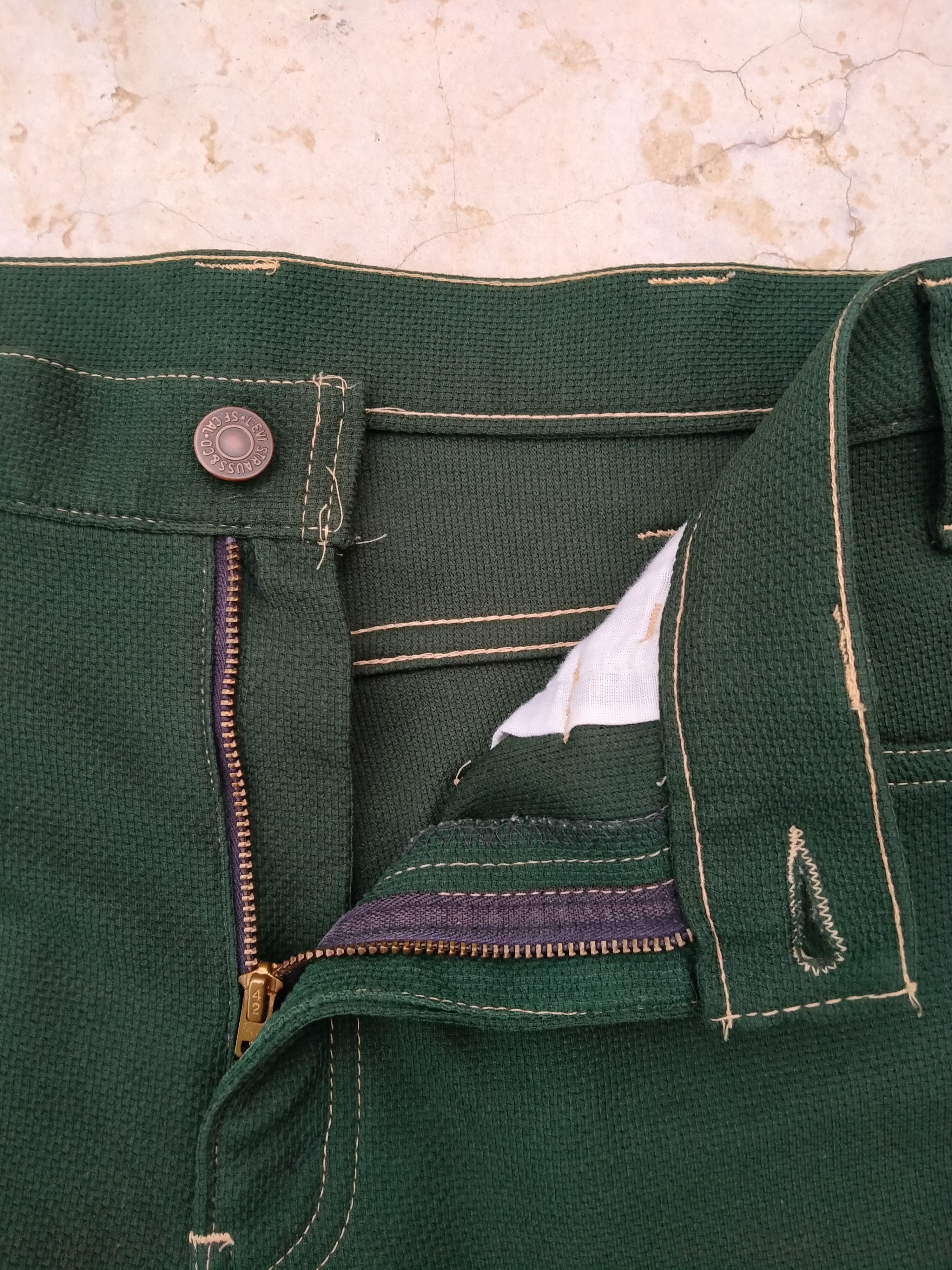 Levi's Vtg 70s Levi’s Sta-Prest Flare Bootcut Talon 42 White Tab Size US 30 / EU 46 - 11 Thumbnail