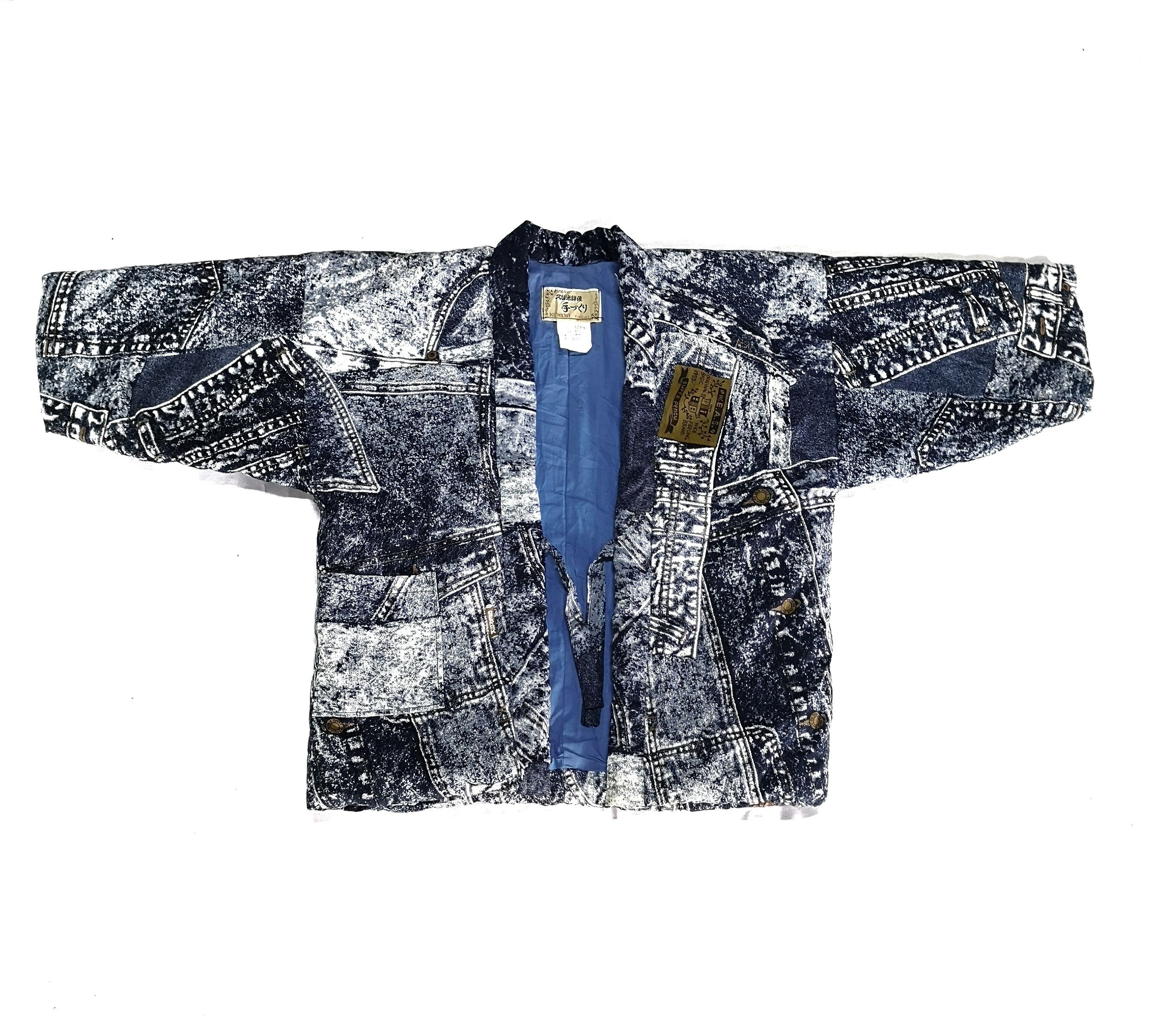 Japanese Brand Japanese Brand Kuwang Kimono Full Print Denim Size US S / EU 44-46 / 1 - 1 Thumbnail