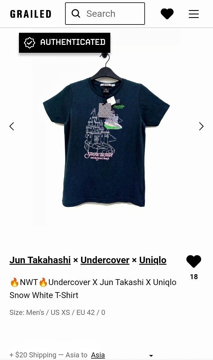 Undercover × Uniqlo 🔥NWT🔥Undercover X Jun Takashi X Uniqlo Snow White T-Shirt Size US XS / EU 42 / 0 - 8 Thumbnail