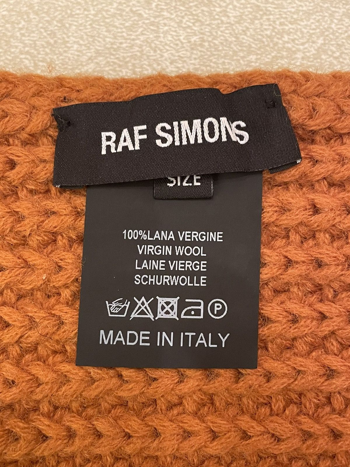 Raf Simons FW18 Raf Simons virgin wool brown striped collar scarf Size ONE SIZE - 3 Thumbnail