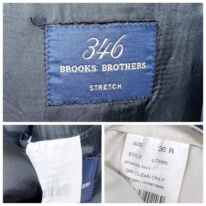 Brooks Brothers 346 Harrington Jacket Swing Top Men's M size cotton navy blue type Vintage Second Hand
