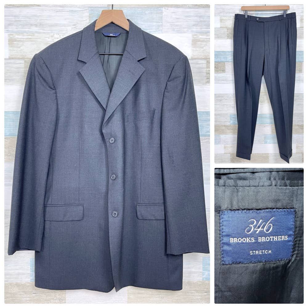 Brooks Brothers 346 Long Sleeve Button-Down Striped Shirt, Men's XL cotton Blue type light blue Vintage Second Hand main image 1