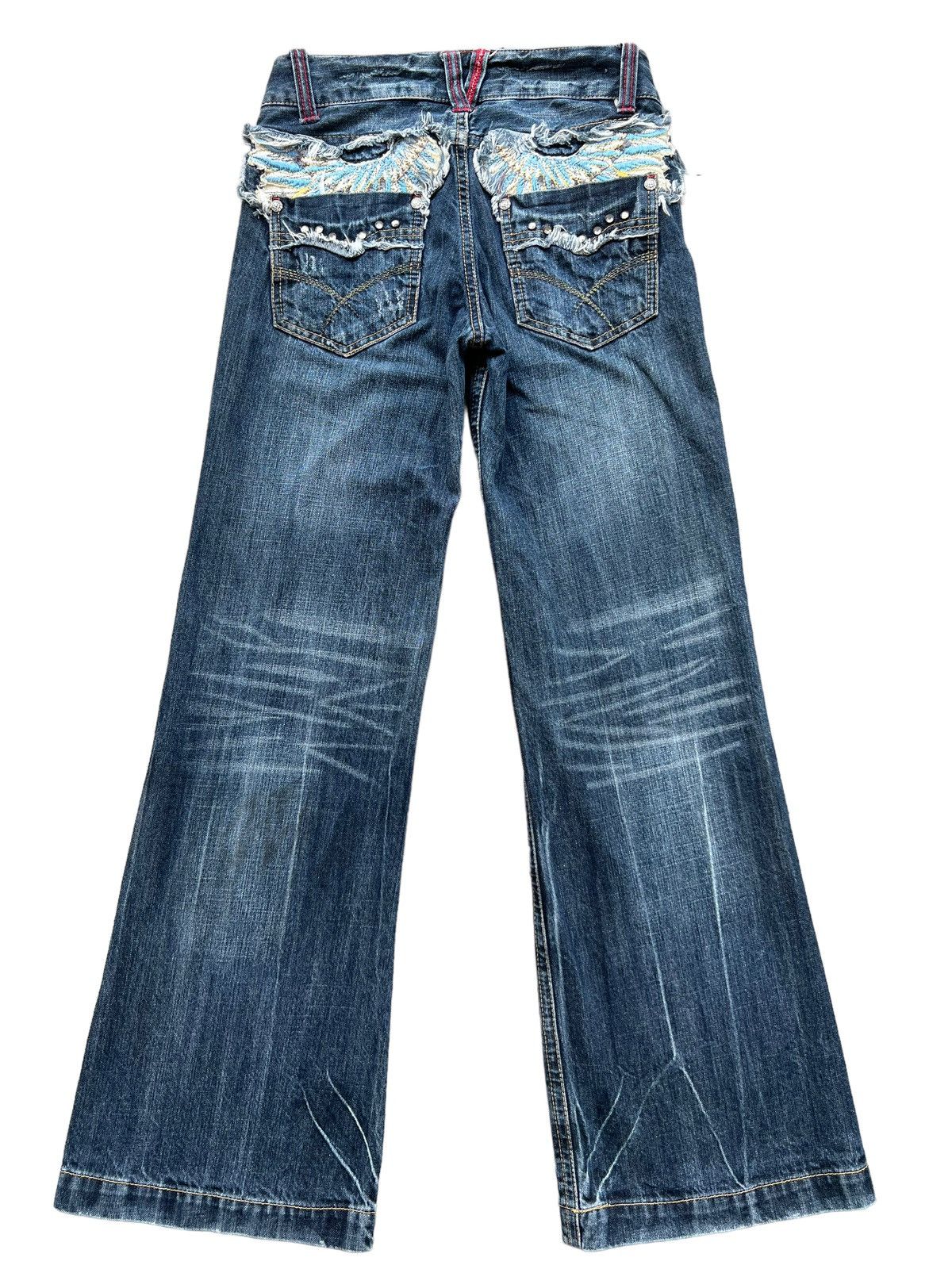 Japanese Brand Japanese Brand Distressed Rusty Flare Denim Jeans 28x31 Size US 28 / EU 44 - 3 Thumbnail