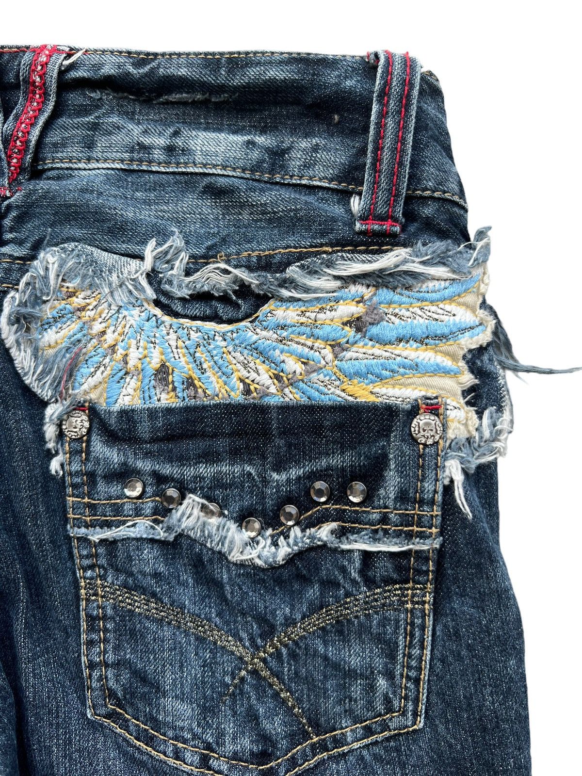 Japanese Brand Japanese Brand Distressed Rusty Flare Denim Jeans 28x31 Size US 28 / EU 44 - 10 Thumbnail