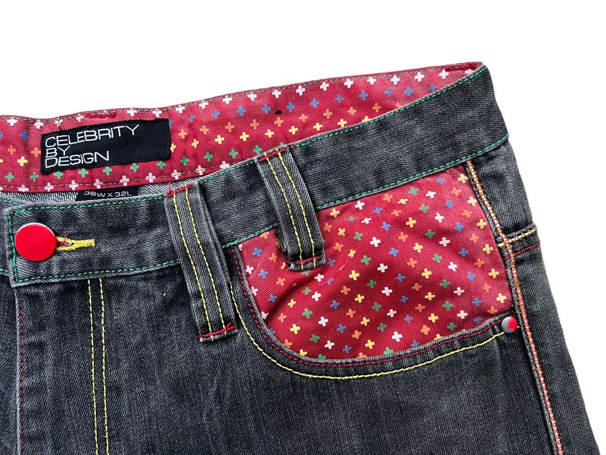 Vintage Celebrity By Design Japan Skull Bones Baggy Jorts Jeans Size US 37 - 7 Thumbnail