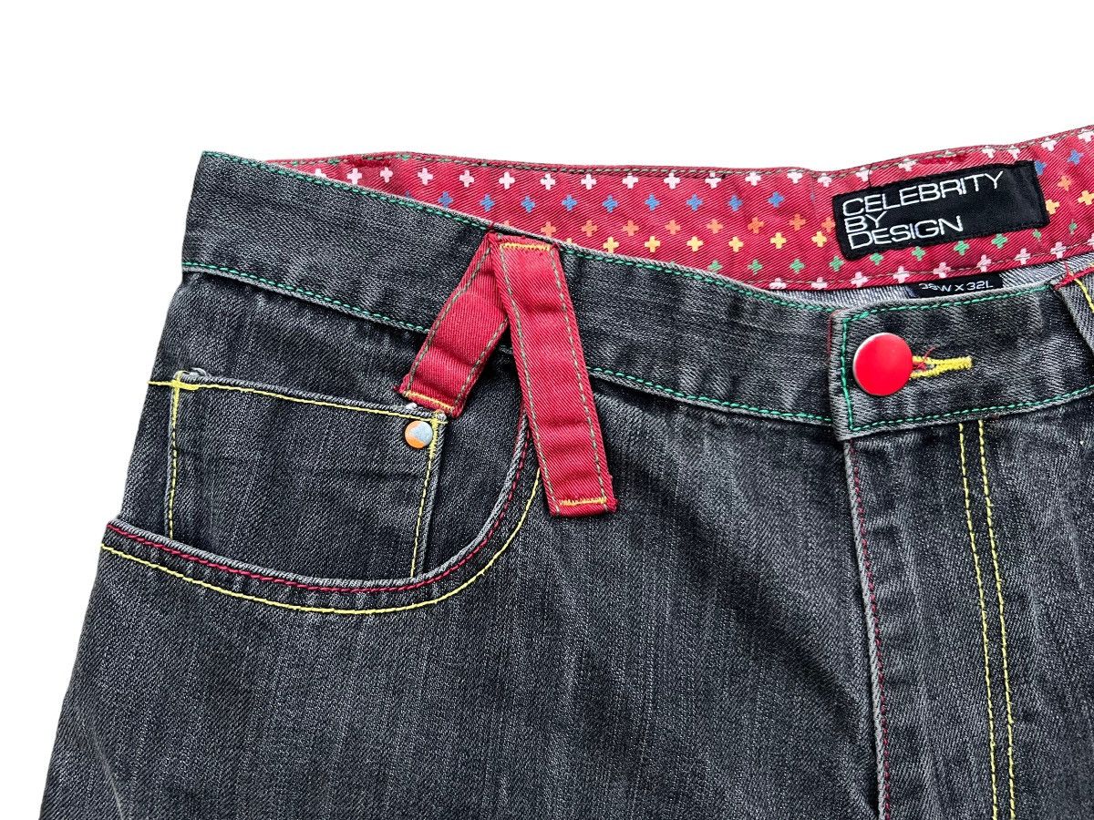 Vintage Celebrity By Design Japan Skull Bones Baggy Jorts Jeans Size US 37 - 5 Thumbnail