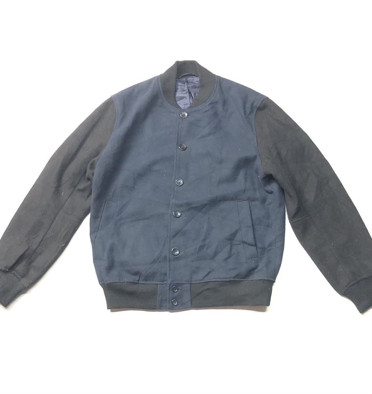 GU BLEND WOOL VARSITY JACKET