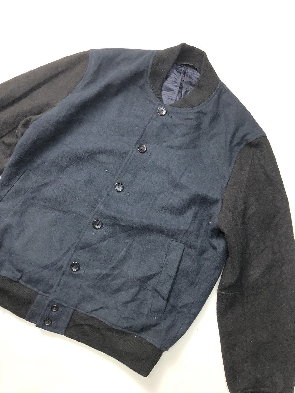 Japanese Brand × Vintage GU BLEND WOOL VARSITY JACKET Size US M / EU 48-50 / 2 - 2 Thumbnail