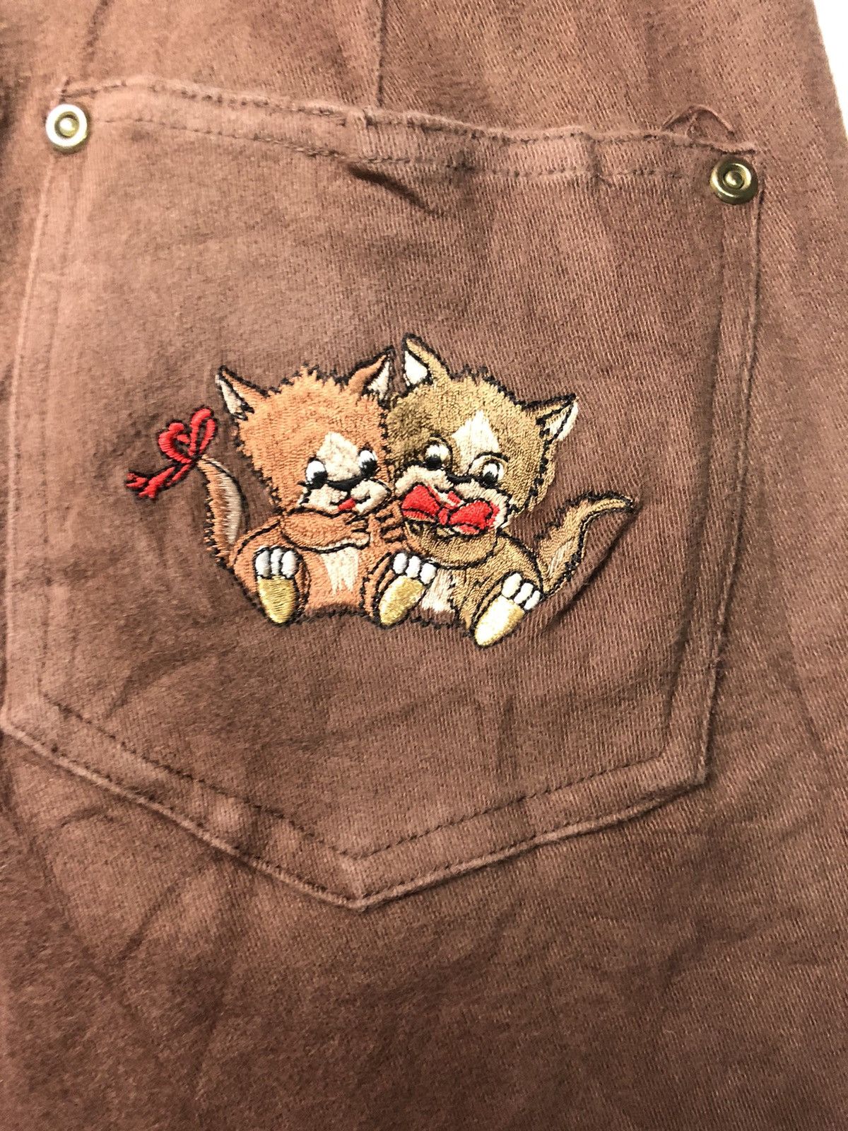 Vintage VINTAGE ELINA MARIA EMBROIDERY CATS MADE IN ITALY 🇮🇹 Size US 27 - 11 Thumbnail