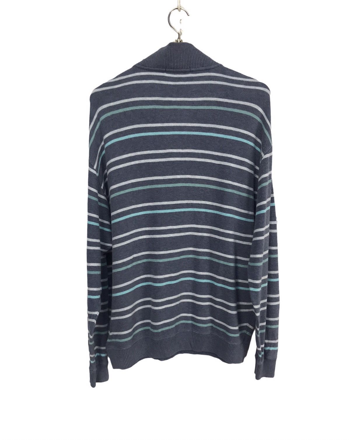 Japanese Brand Up renoma half zipper stripe sweatshirt Size US L / EU 52-54 / 3 - 2 Thumbnail