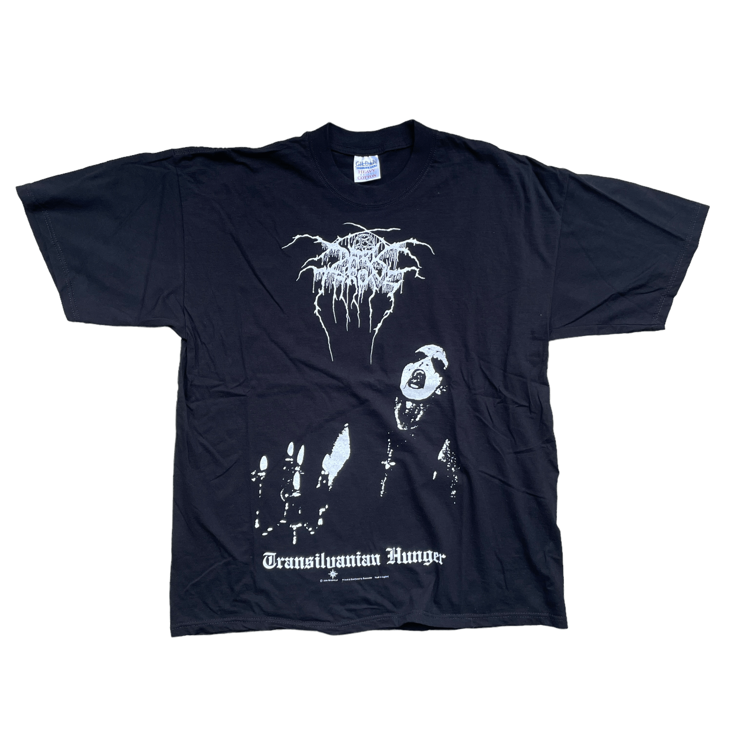 Image of Vintage 1999 Darkthrone Peaceville Transilvanian Hunger in Black, Men's (Size XL)