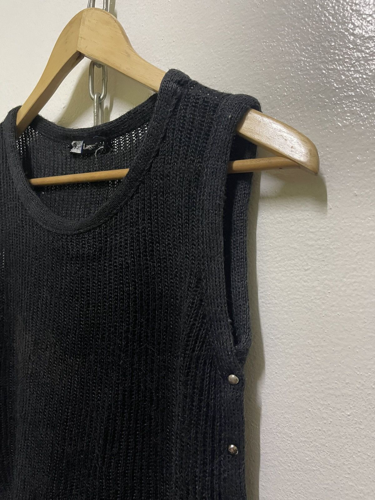 Karl Lagerfeld Karl Lagerfeld Knit Fishnet Studded Top Punk Size US XS / EU 42 / 0 - 4 Thumbnail