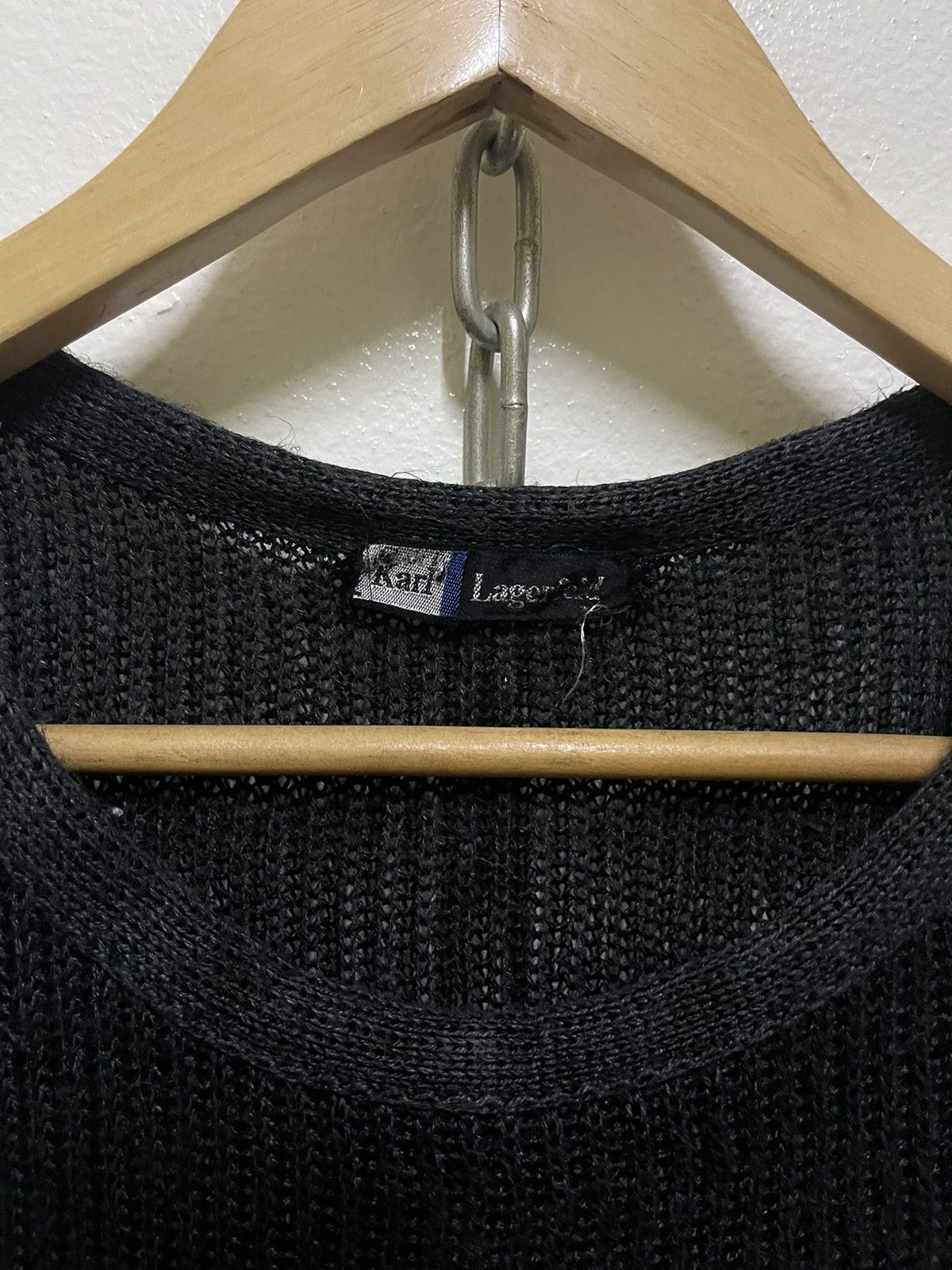 Karl Lagerfeld Karl Lagerfeld Knit Fishnet Studded Top Punk Size US XS / EU 42 / 0 - 6 Thumbnail