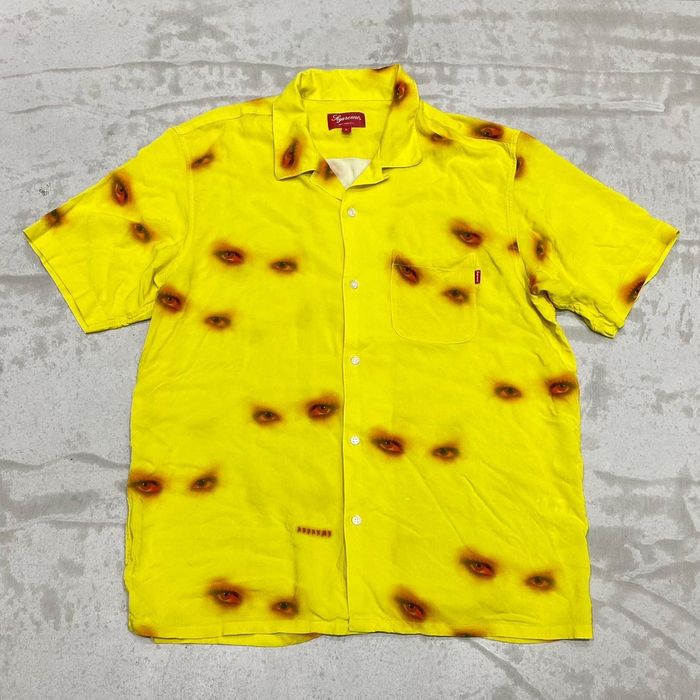 Supreme Supreme Eyes Rayon Shirt (Yellow) | Grailed