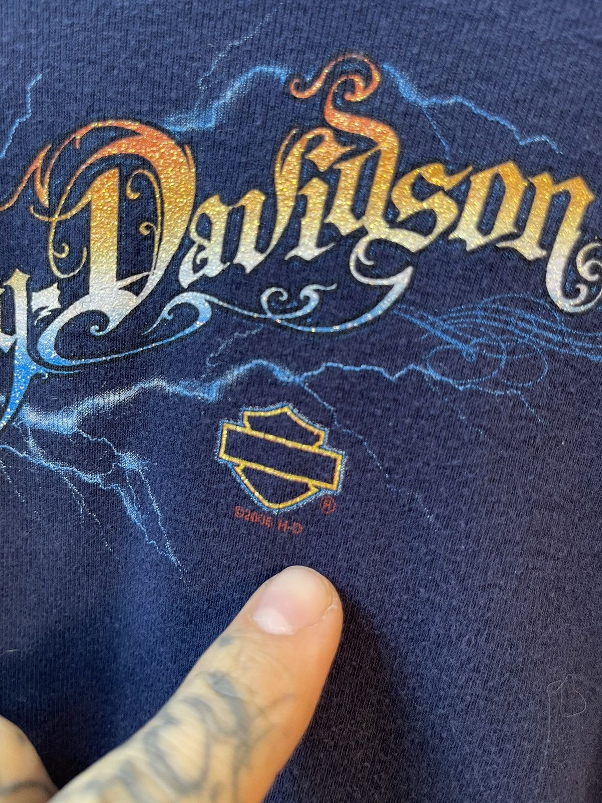 Harley Davidson × Vintage Vintage Harley Davidson LIGHTNING THUNDER LongSleeve Shirt Size US S / EU 44-46 / 1 - 6 Thumbnail
