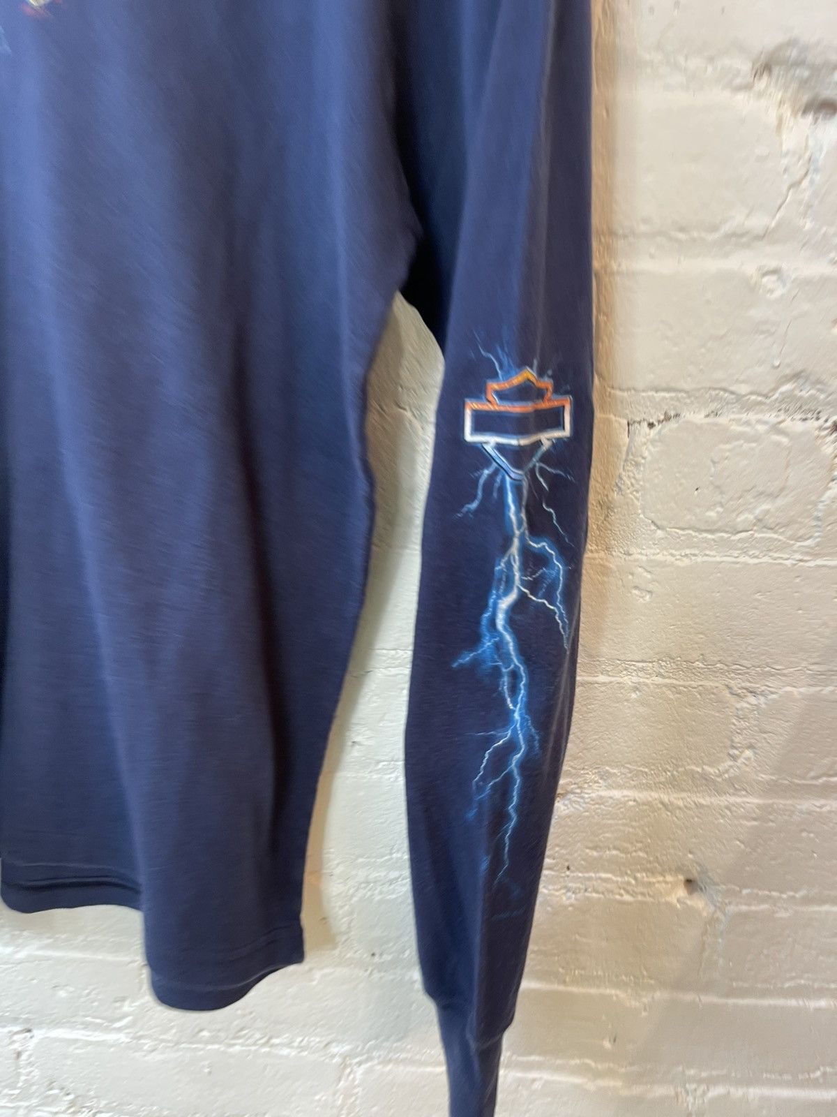 Harley Davidson × Vintage Vintage Harley Davidson LIGHTNING THUNDER LongSleeve Shirt Size US S / EU 44-46 / 1 - 2 Thumbnail