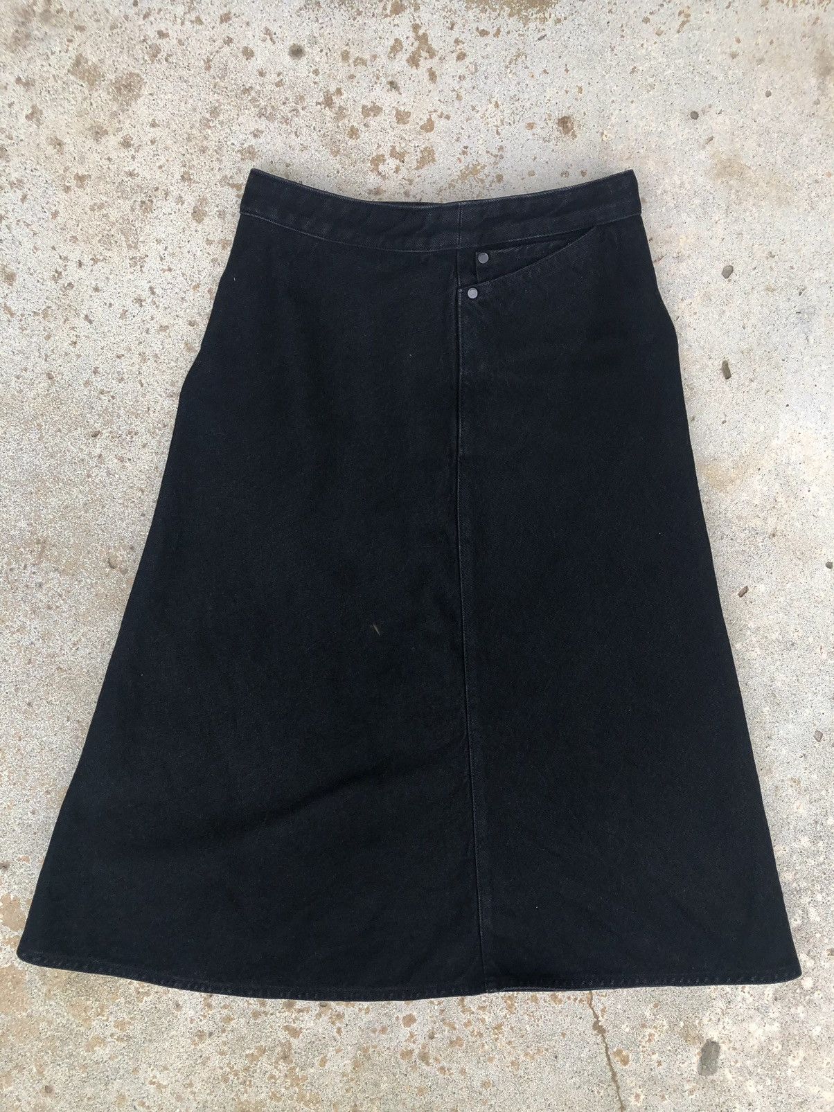 image of Undercover x Uniqlo Uuu Black Denim 3 Pocket Skirt, Women's (Size 26)