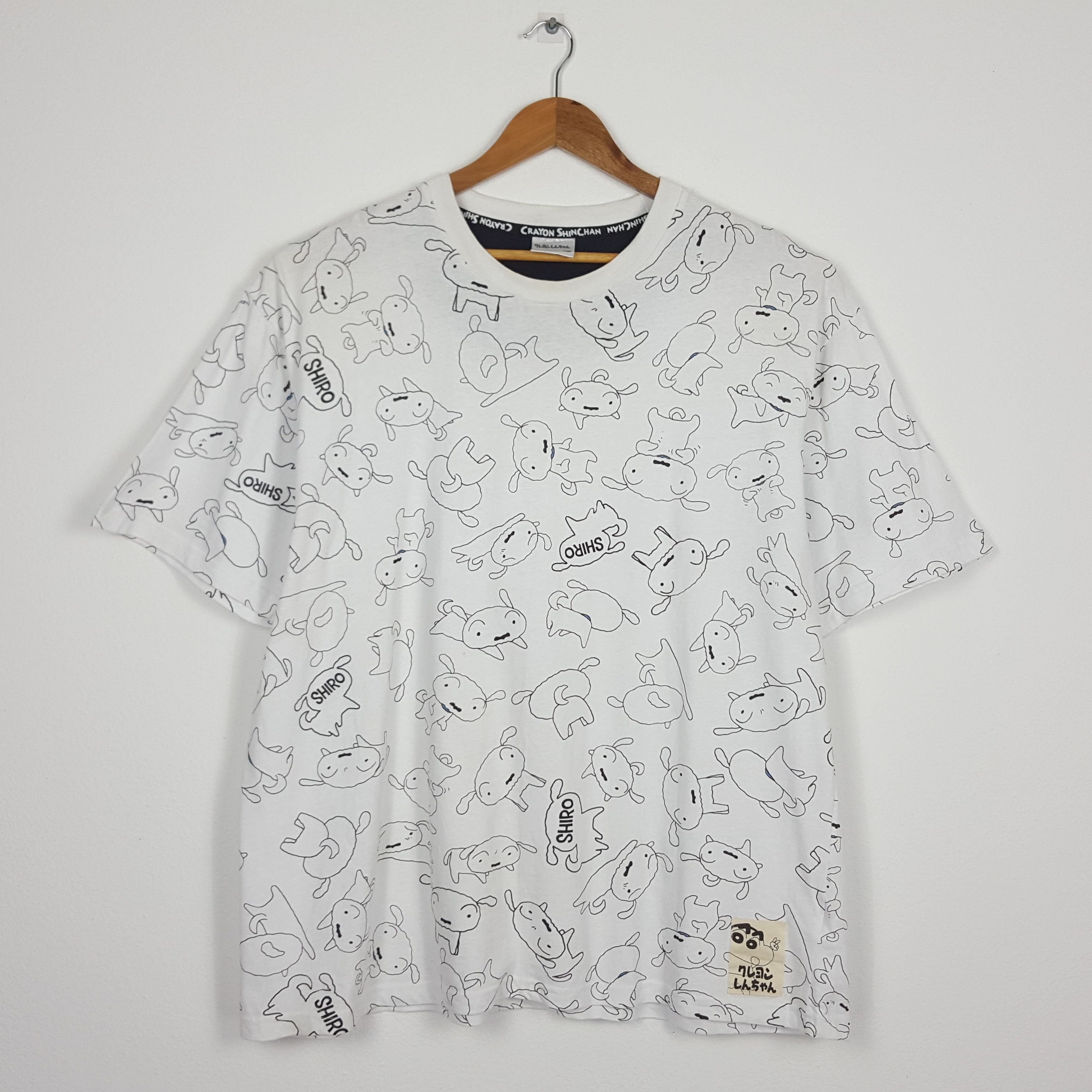 Cartoon Network × Japanese Brand × Vintage Vintage Crayon Shin Chan full print Chiro dog t-shirt Size US XXL / EU 58 / 5 - 1 Thumbnail
