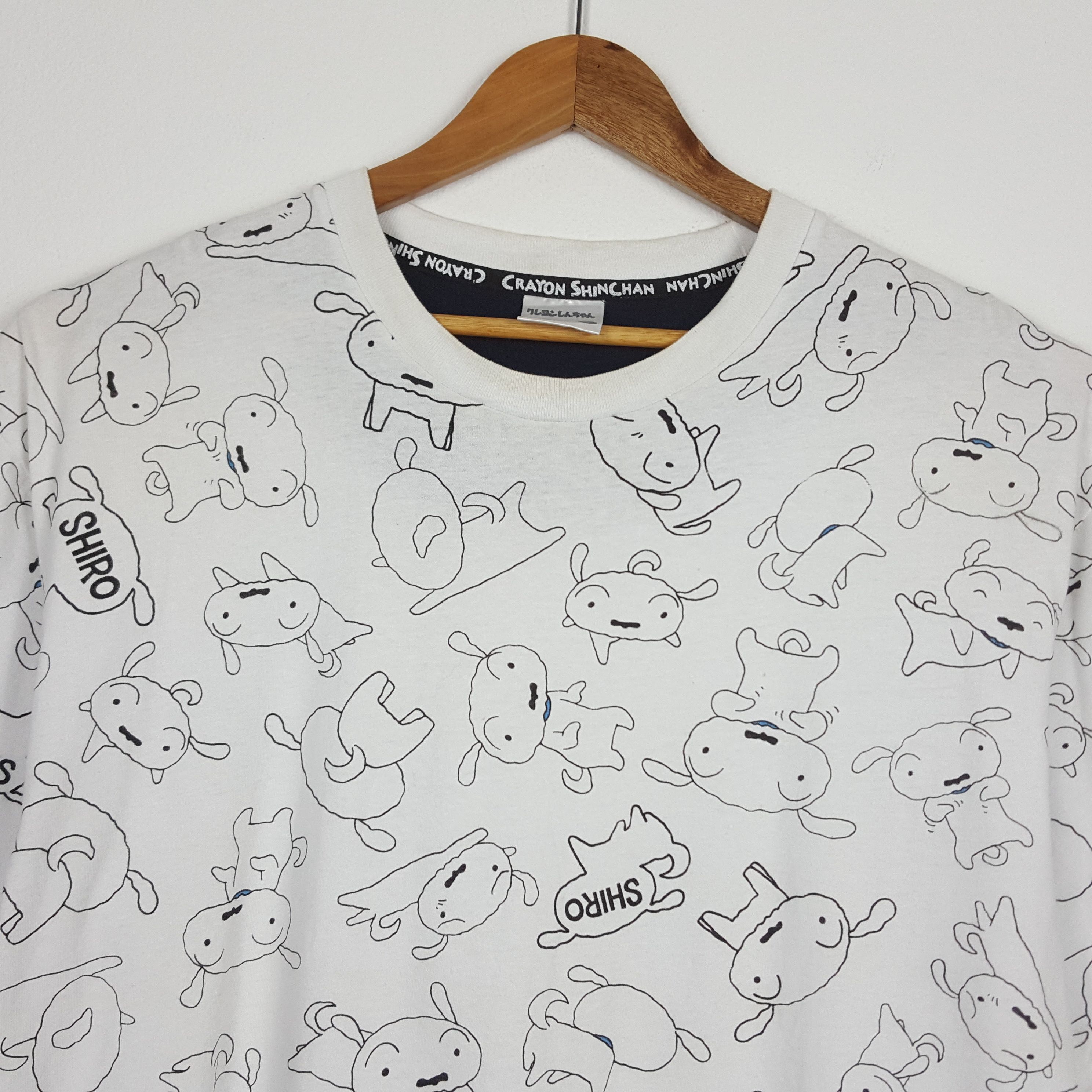 Cartoon Network × Japanese Brand × Vintage Vintage Crayon Shin Chan full print Chiro dog t-shirt Size US XXL / EU 58 / 5 - 3 Thumbnail