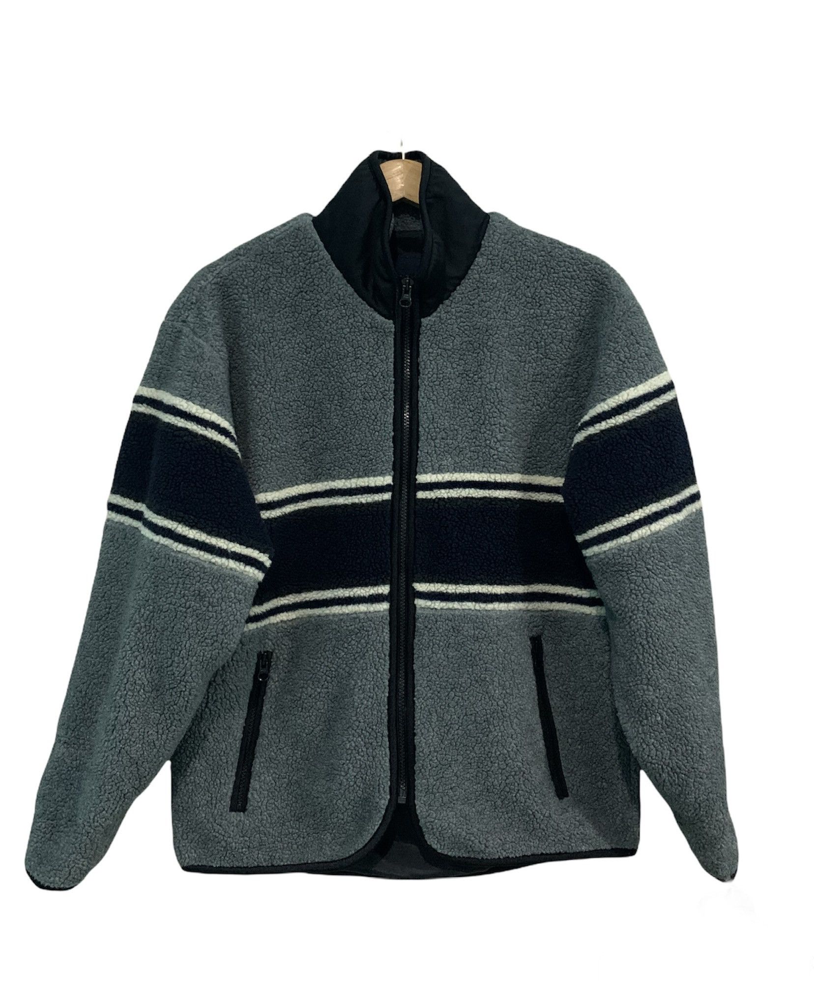 Japanese Brand × Uniqlo × Vintage Uniqlo Sherpa Fleence Multicolour Zip Up Jacket Size US S / EU 44-46 / 1 - 1 Thumbnail