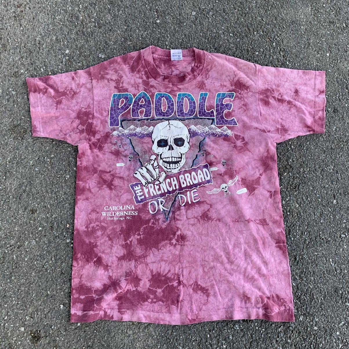 Fruit Of The Loom × Vintage Vintage 90’s The French Broad Paddle Or Die Tie-Dye Tee Size US M / EU 48-50 / 2 - 4 Thumbnail