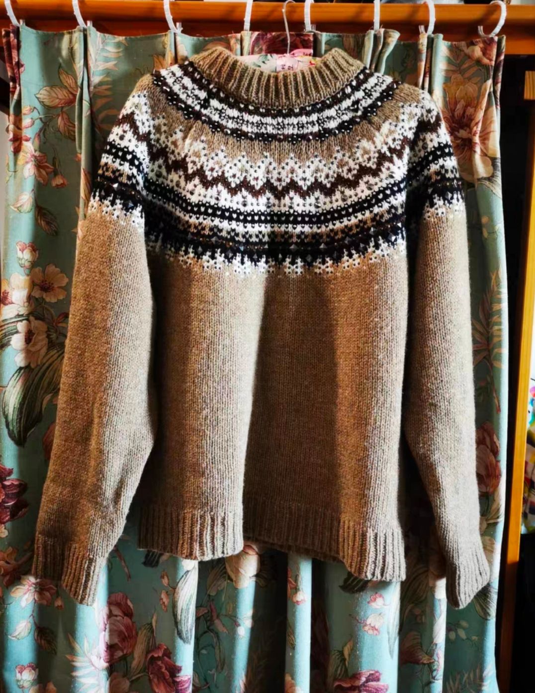 Pre-owned Celine Bead Embellished Sweater In Brown
