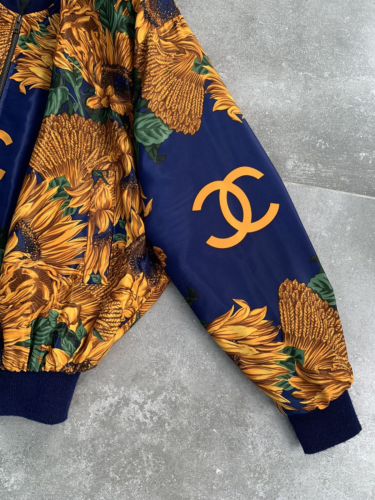 Other × Vintage Vintage Style Print Bomber Jacket Coat SILK Gold Size US M / EU 48-50 / 2 - 8 Thumbnail
