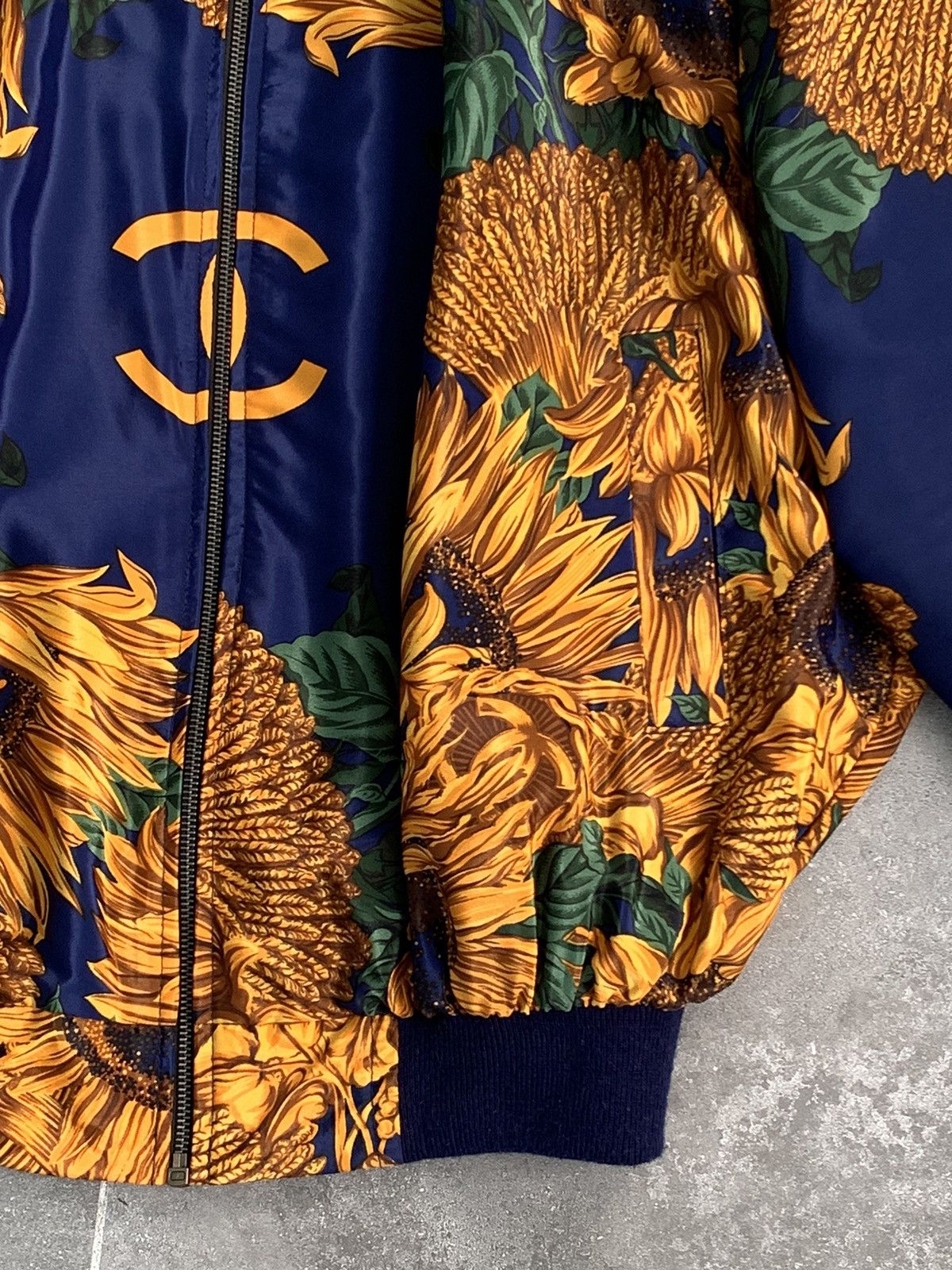 Other × Vintage Vintage Style Print Bomber Jacket Coat SILK Gold Size US M / EU 48-50 / 2 - 15 Thumbnail