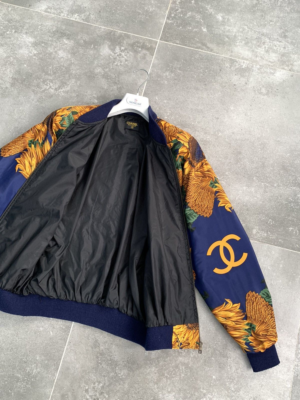Other × Vintage Vintage Style Print Bomber Jacket Coat SILK Gold Size US M / EU 48-50 / 2 - 18 Thumbnail